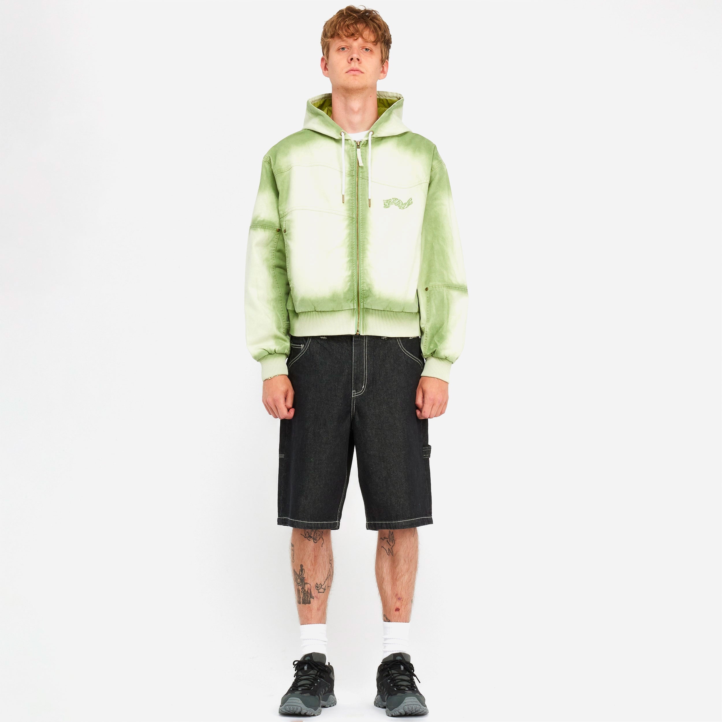 DIME - HOODED UTILITY JACKET - Matcha