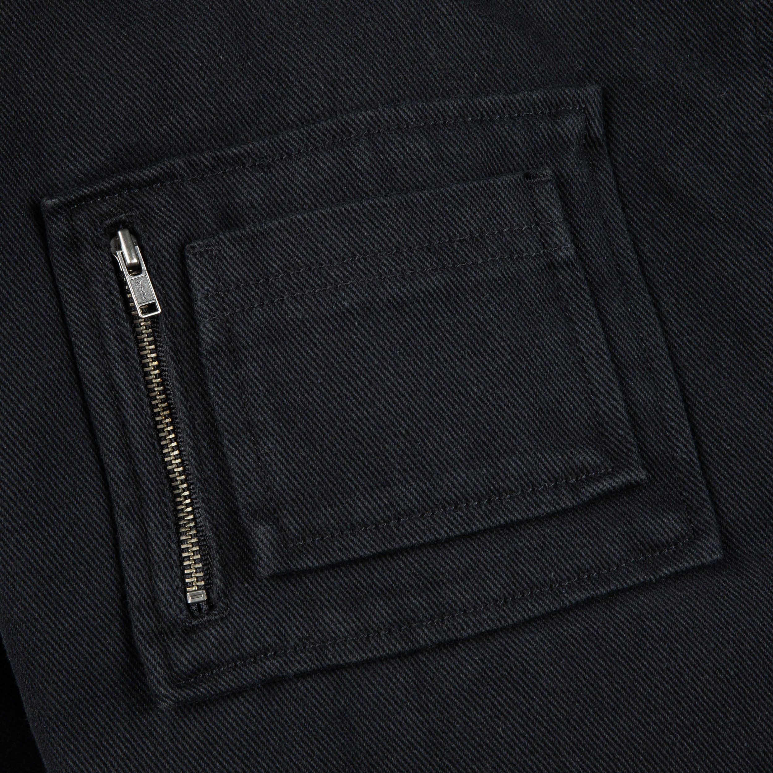 DIME - PANNEL DENIM HOODED BOMBER - Charcoal