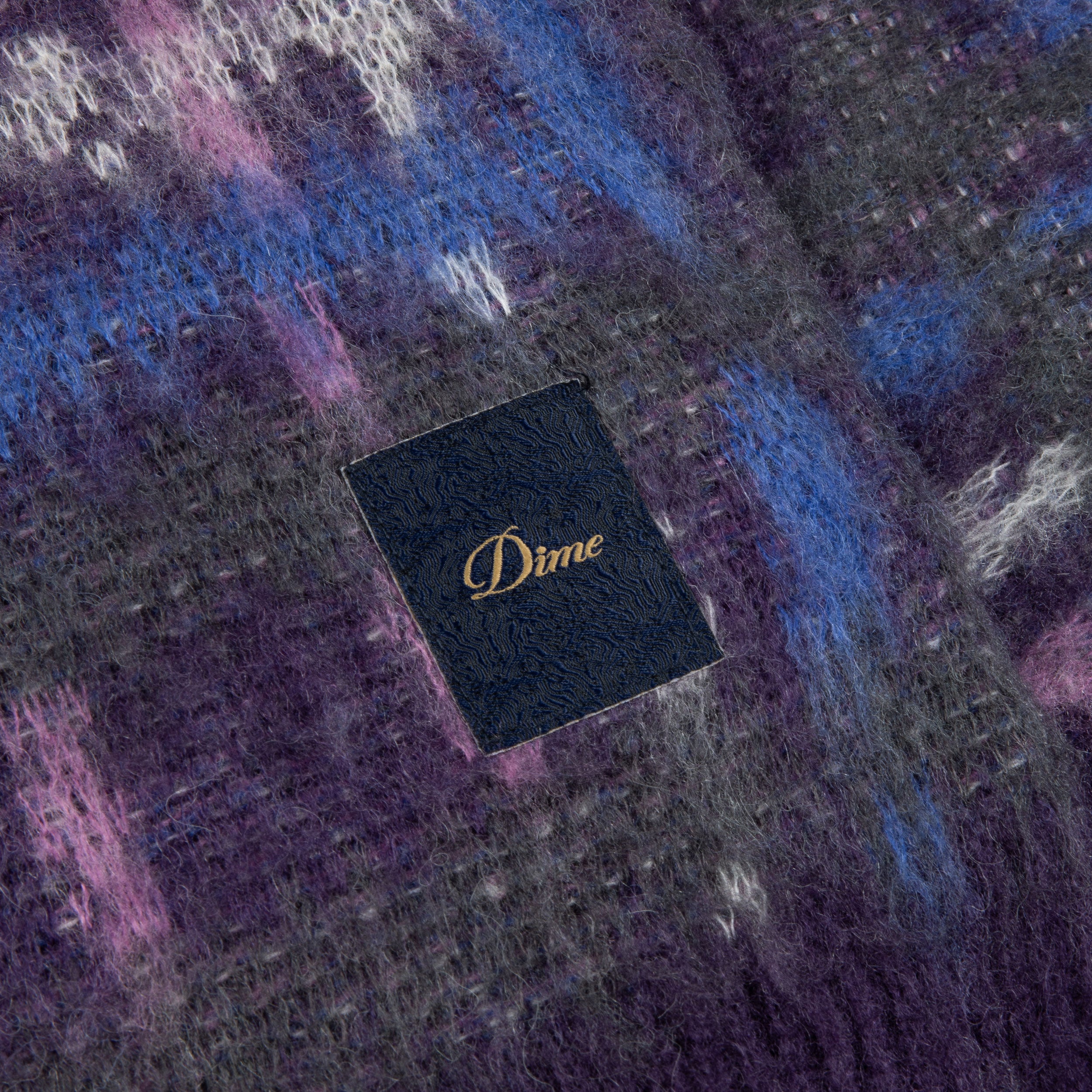 DIME - PLAID MOHAIR KNIT - Purple