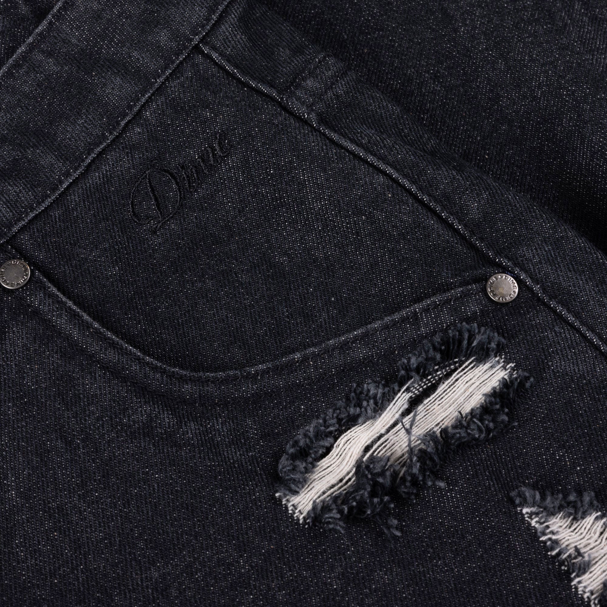 DIME - Secret Baggy Denim Pants - Black washed
