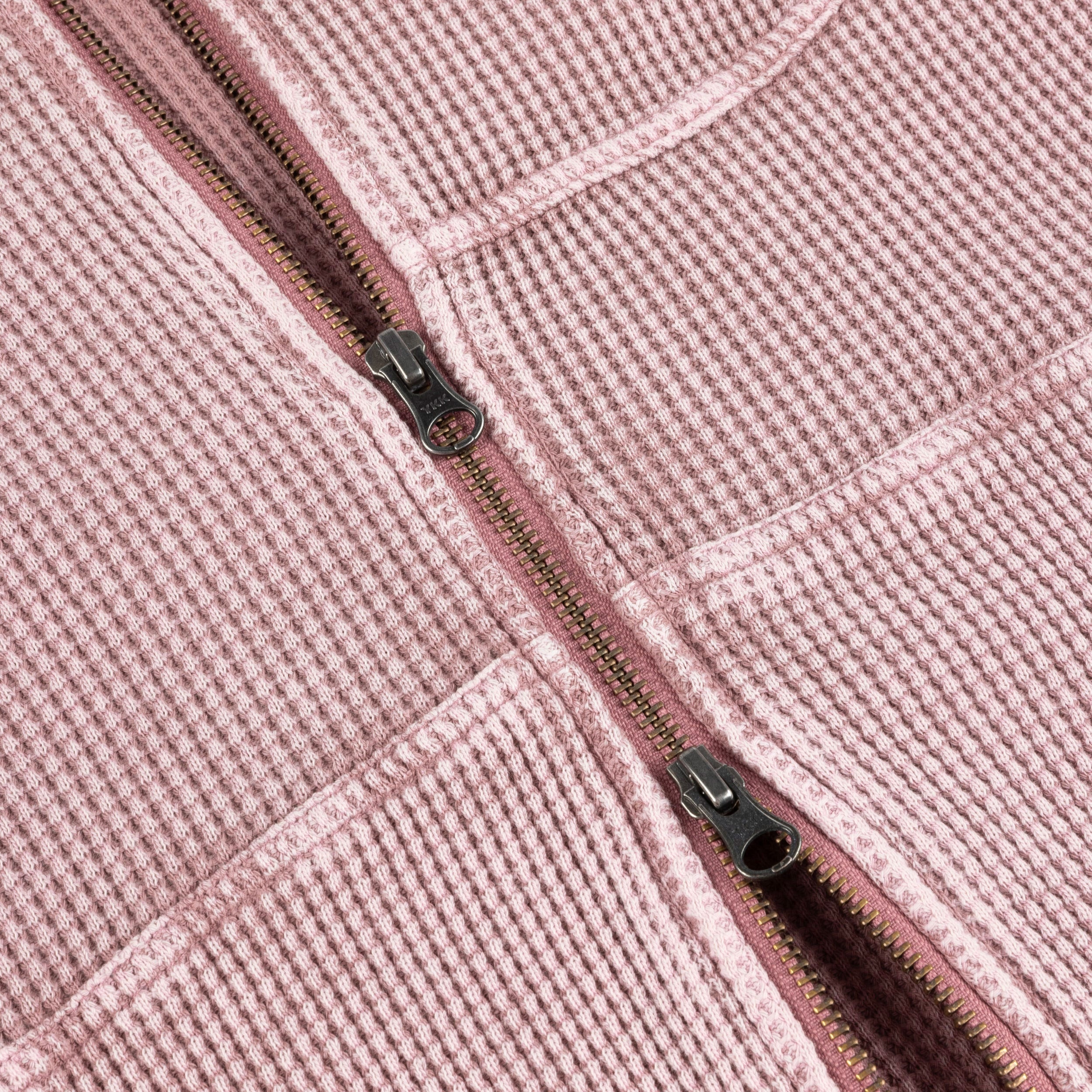 DIME - PREMIUM WAFFLE ZIP HOODIE - Faded Mauve