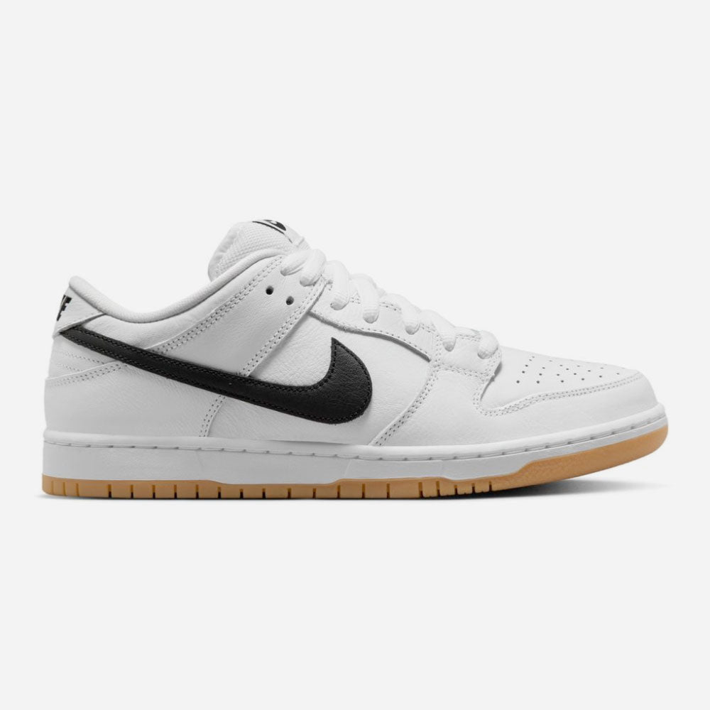 NIKE SB - DUNK LOW PRO ISO - White - Black - White - Gum Light Brown