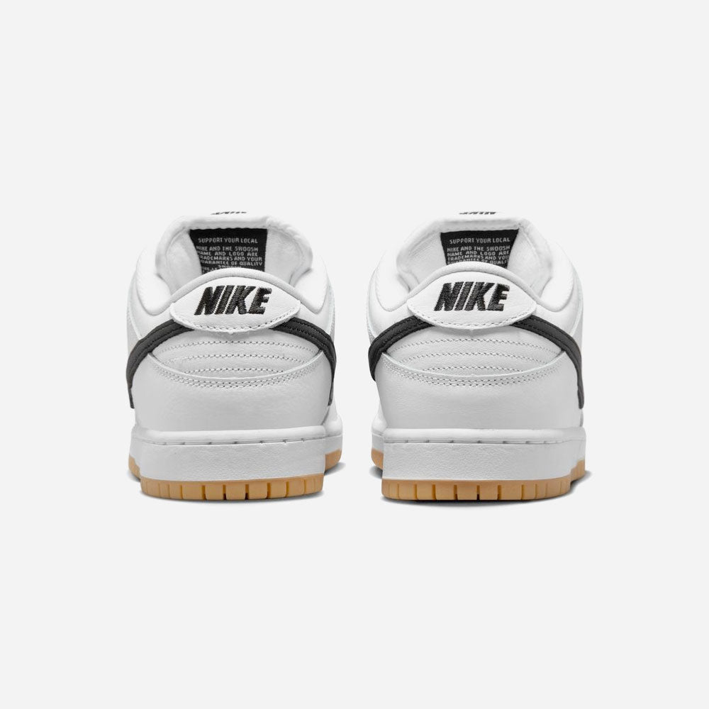 NIKE SB - DUNK LOW PRO ISO - White - Black - White - Gum Light Brown