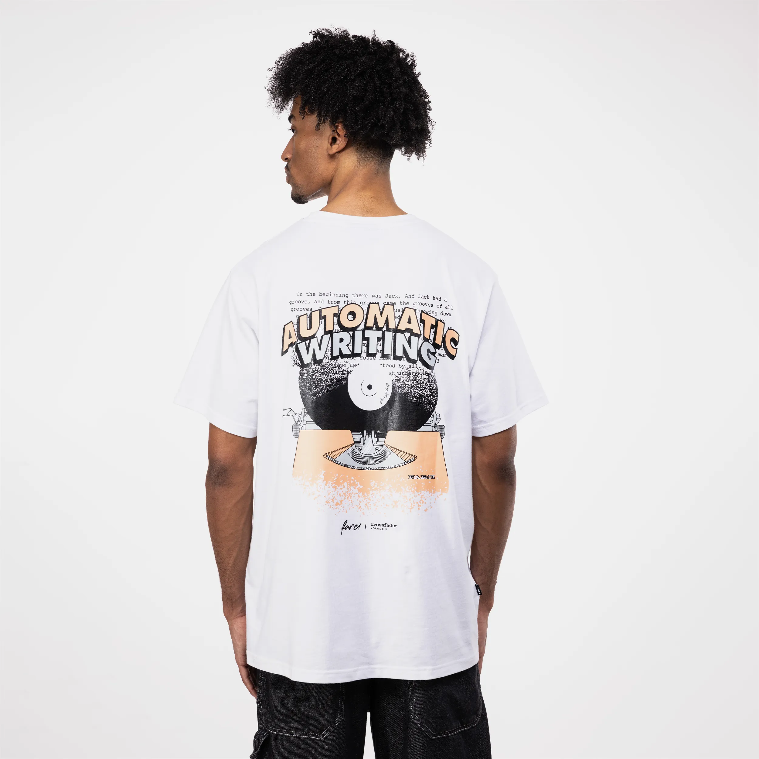 T-shirt Farci x Automatic Writing - Automatic Tee White (Crossfader Vol. 3)