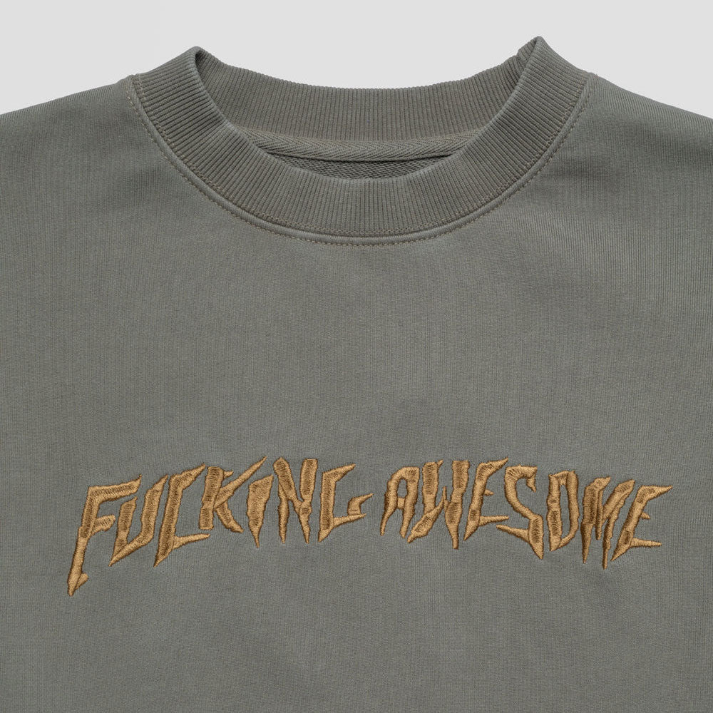 Fucking Awesome - Distressed Stamp Crew - Acid Grey
