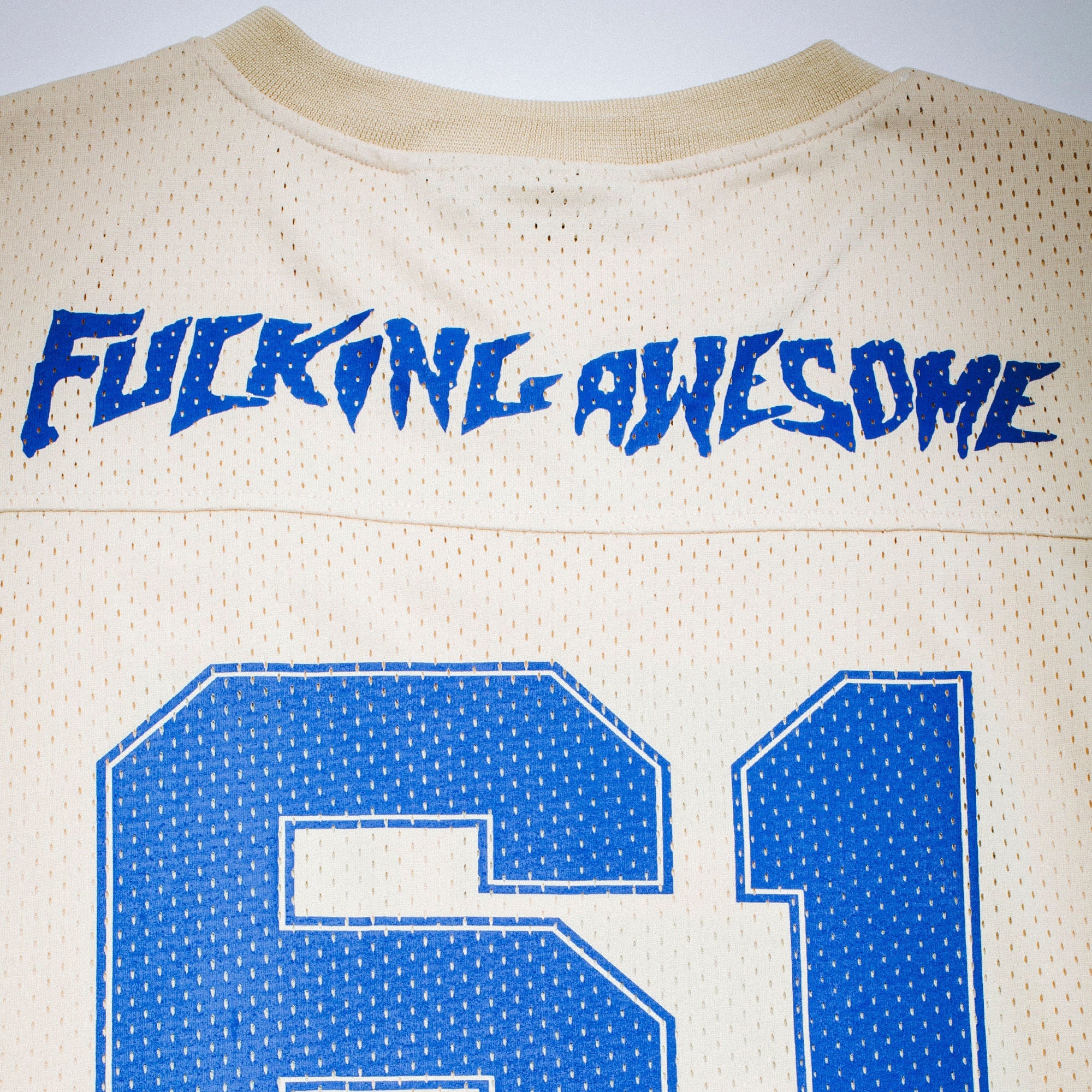 Fucking Awesome - Stamp Logo Practice Jersey - Cream / Blue