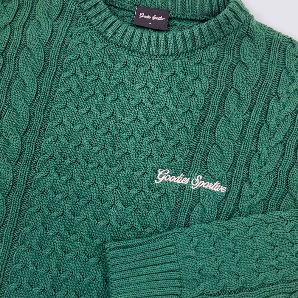 GOODIES SPORTIVE - CABLE KNITTED - Green