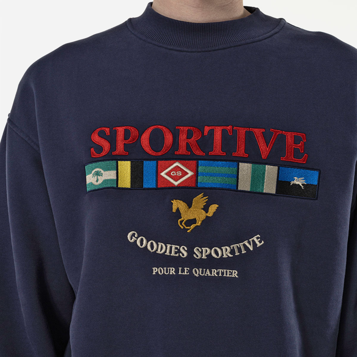Goodies Sportive - Legacy Flags Crewneck - Navy Blue