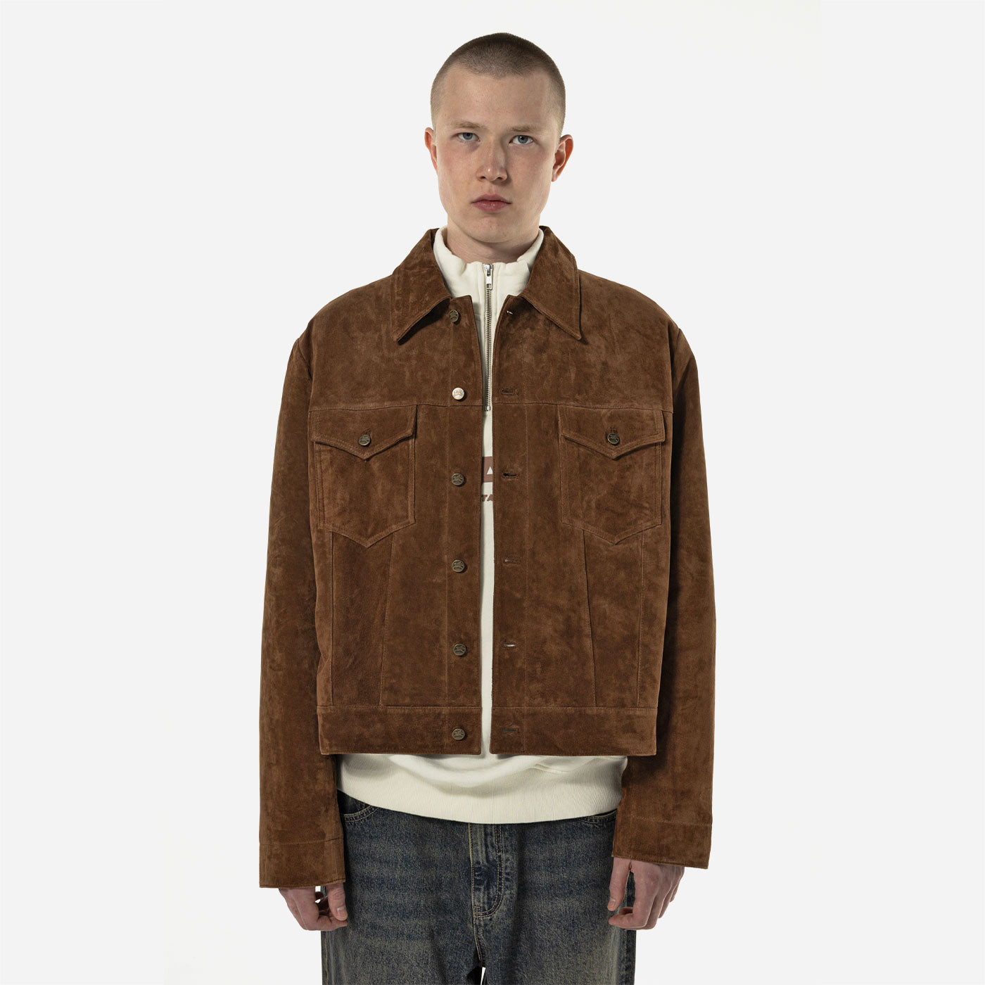 Goodies Sportive - Premium Kombu Real Suede Jacket - Brown