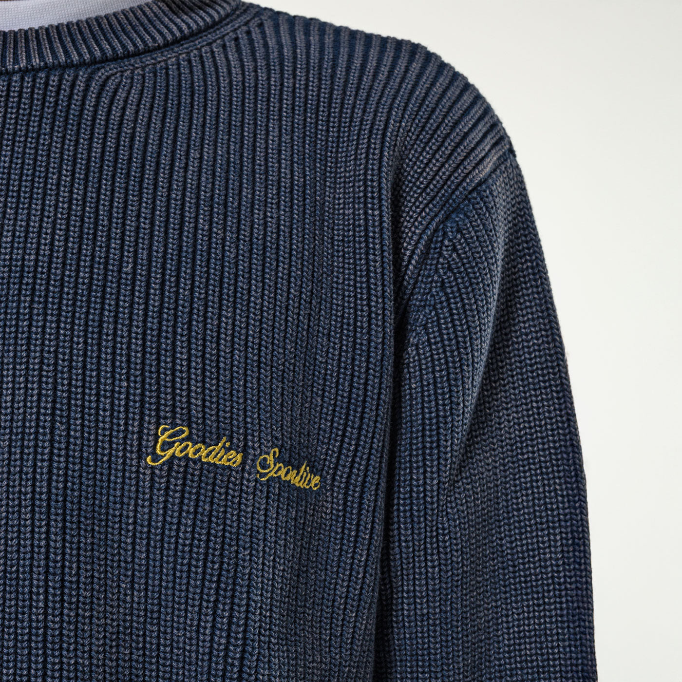 Goodies Sportive - Washed Insignia Premium Knit - Blue / Mustard