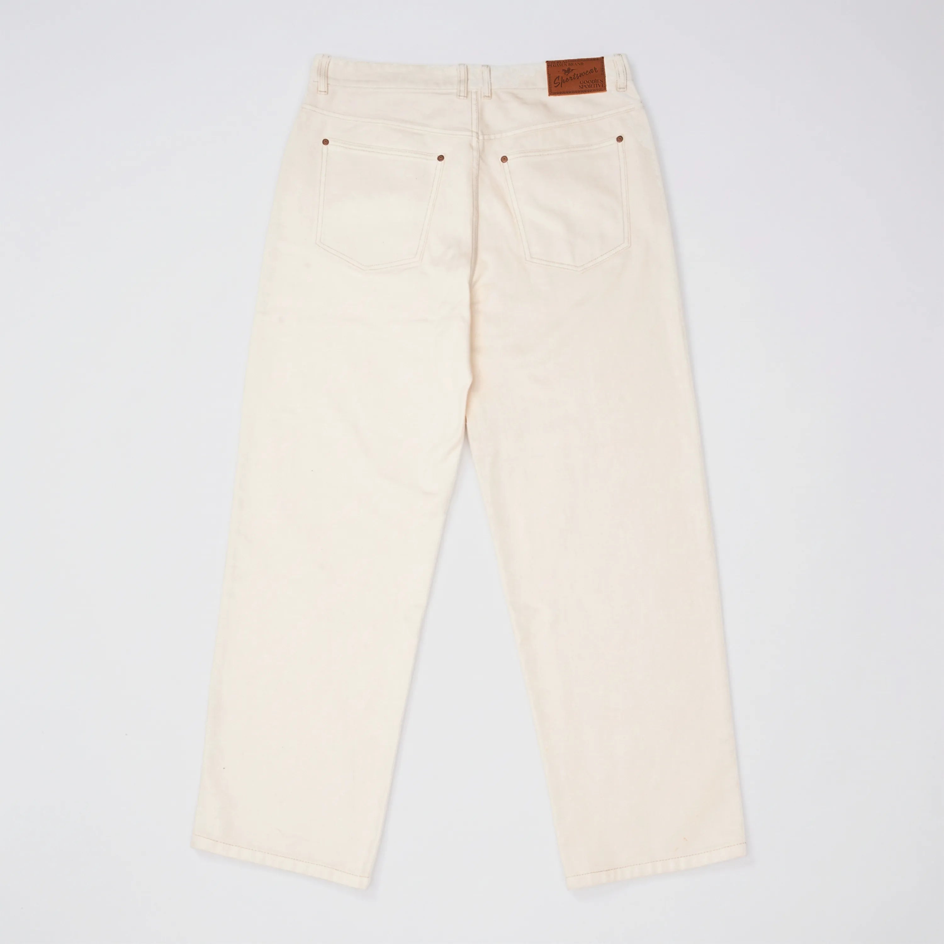Goodies Sportive Wide Leg Angora Pants White