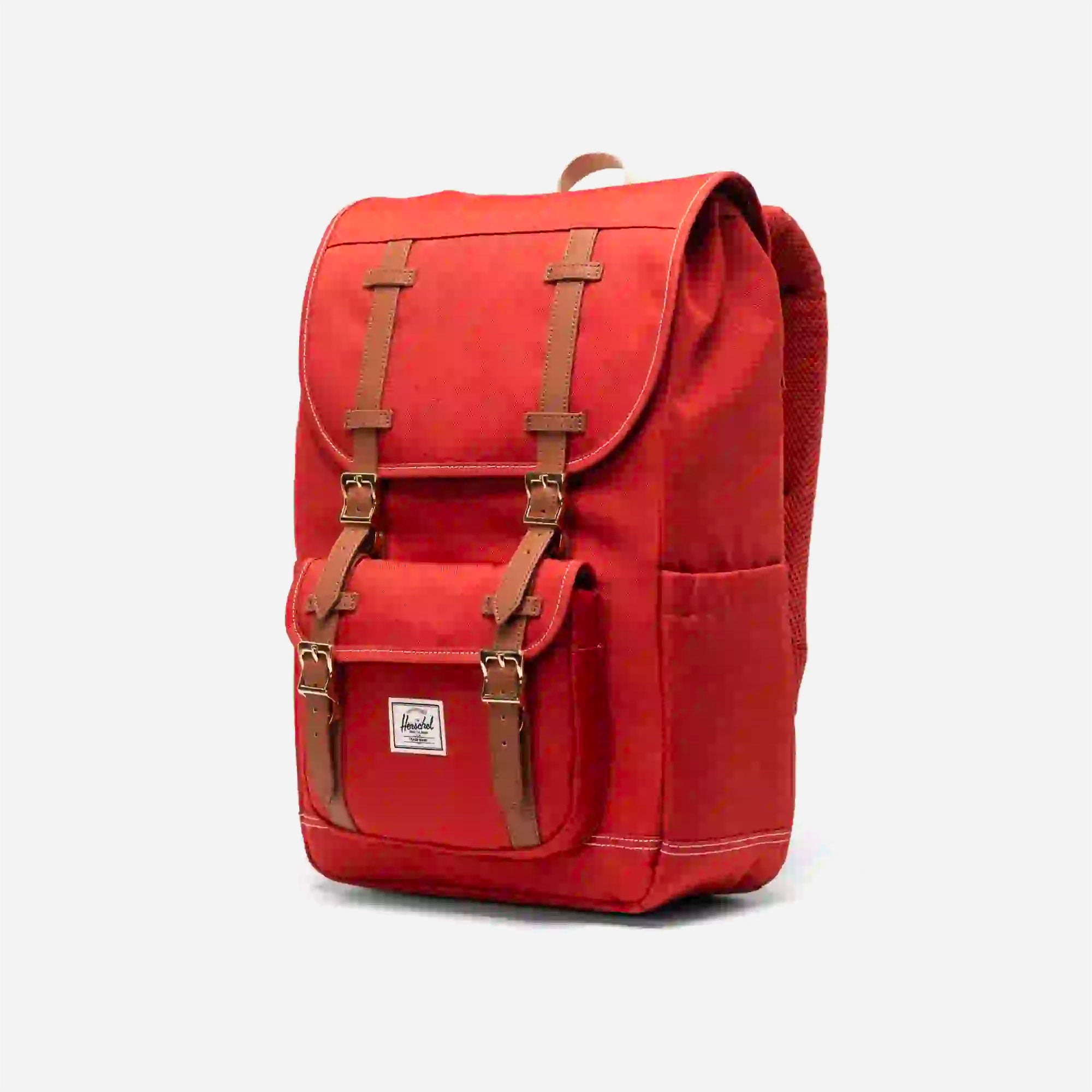 Herschel - New Little America Mid -Volume - Red Ochre White Stitch