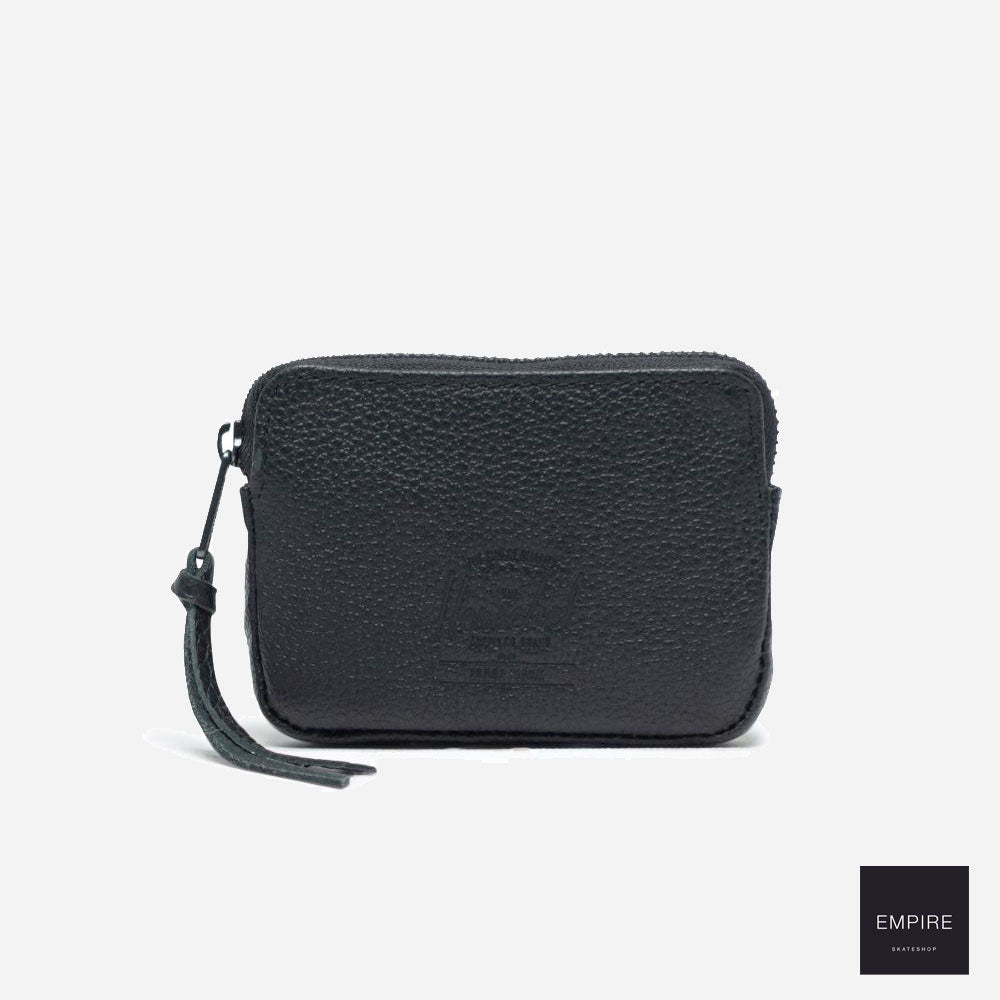 Herschel Oxford Pouch Leather - Black Pebbled