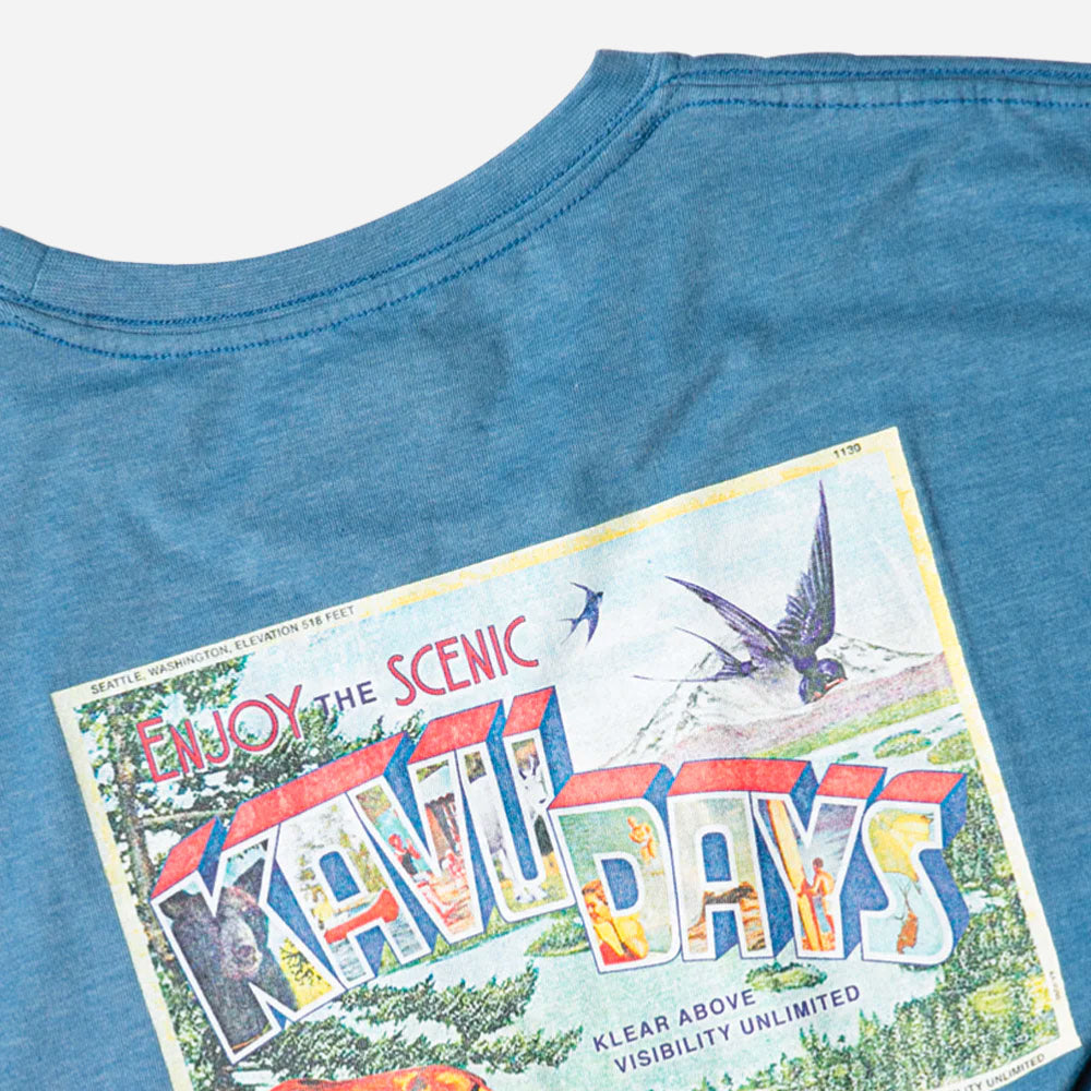 KAVU - POST OUT TEE - Steel Blue