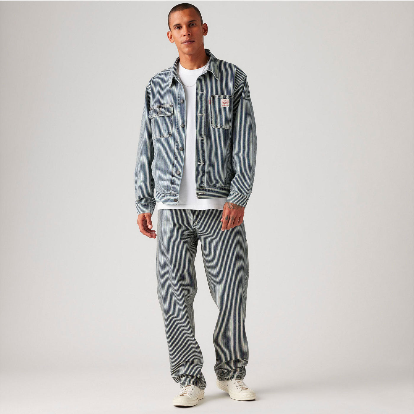 Levi's Workwear - 568™ Loose Straight Carpenter - Aged Rr Stripe Blue