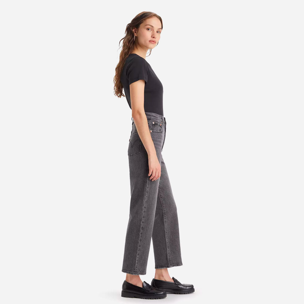 LEVI'S - RIBCAGE STRAIGHT ANKLE WELL - Black Worn
