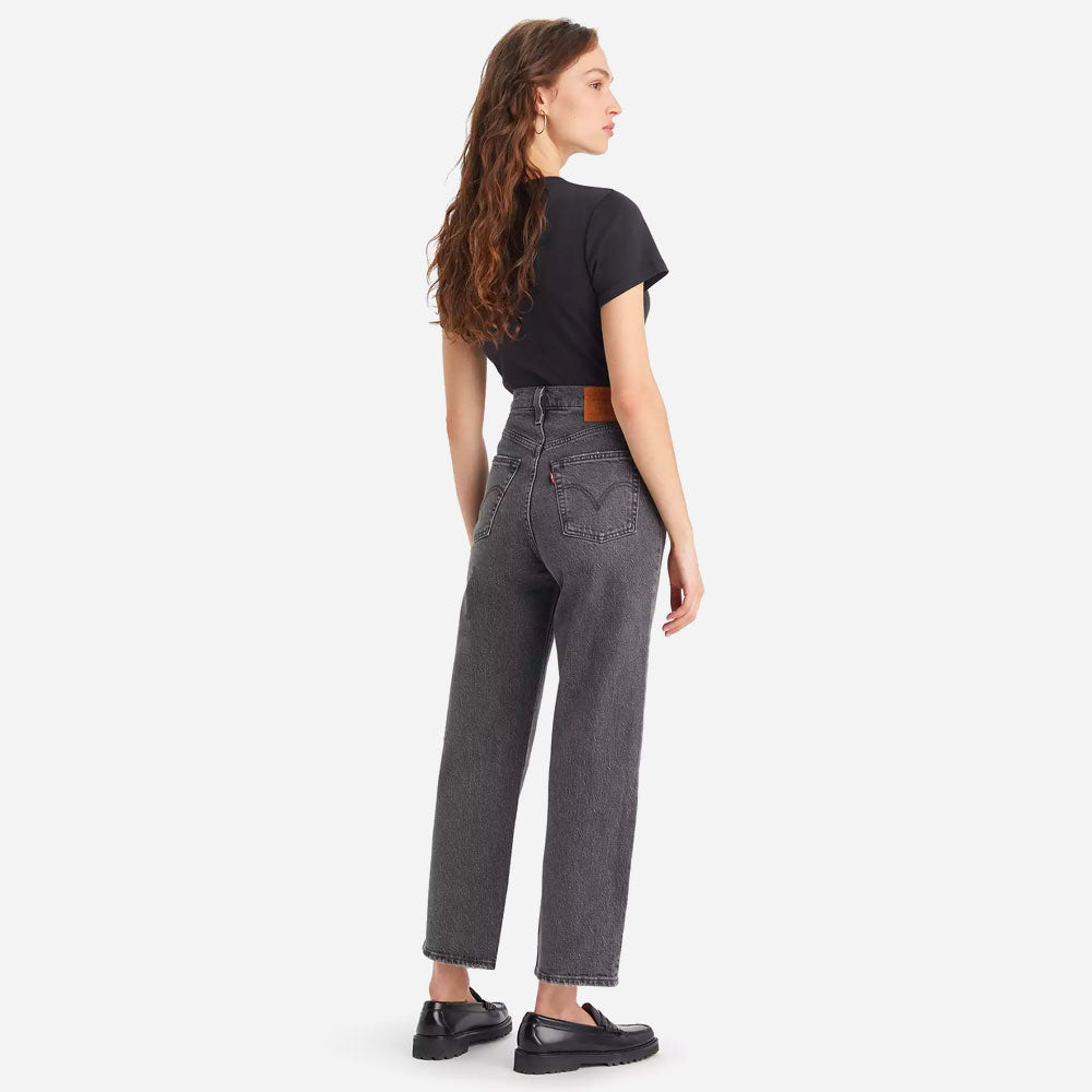 LEVI'S - RIBCAGE STRAIGHT ANKLE WELL - Black Worn