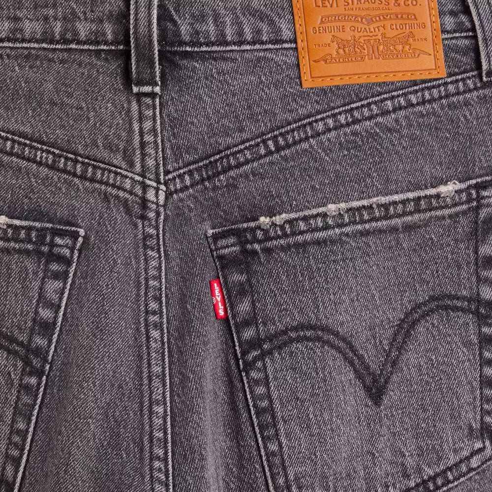 LEVI'S - RIBCAGE STRAIGHT ANKLE WELL - Black Worn