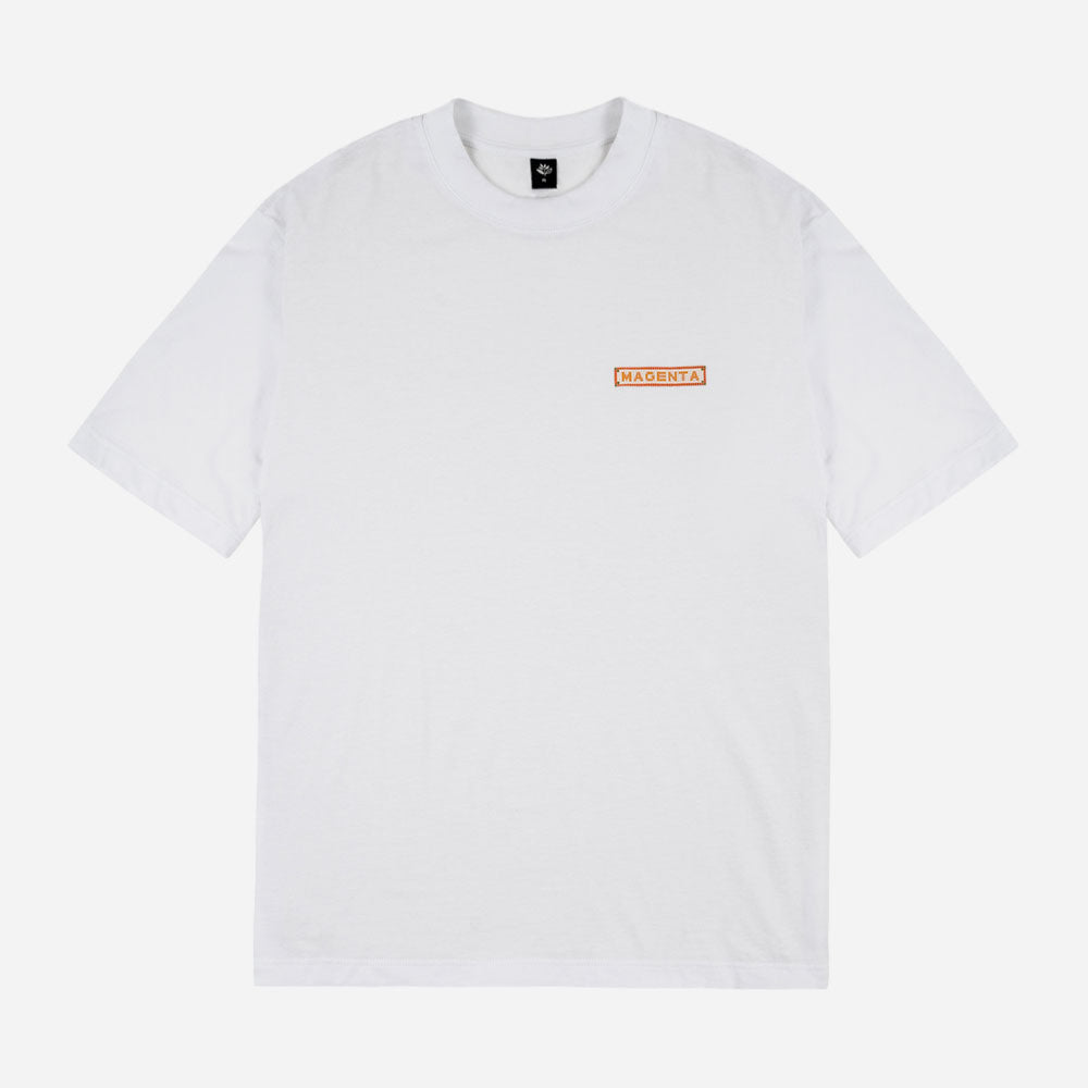 MAGENTA - MOSAIC TEE - White