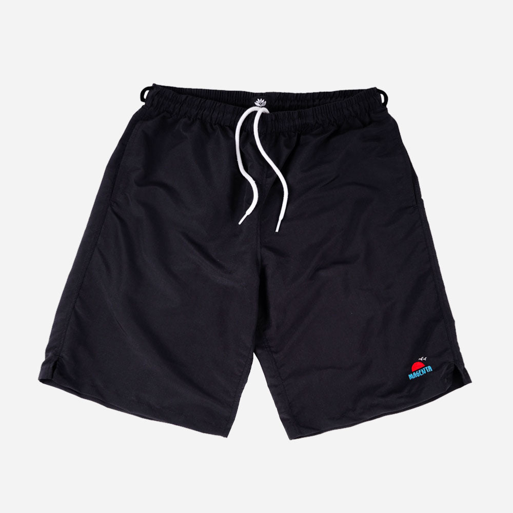 MAGENTA - SUNSET NYLON SHORTS - Black