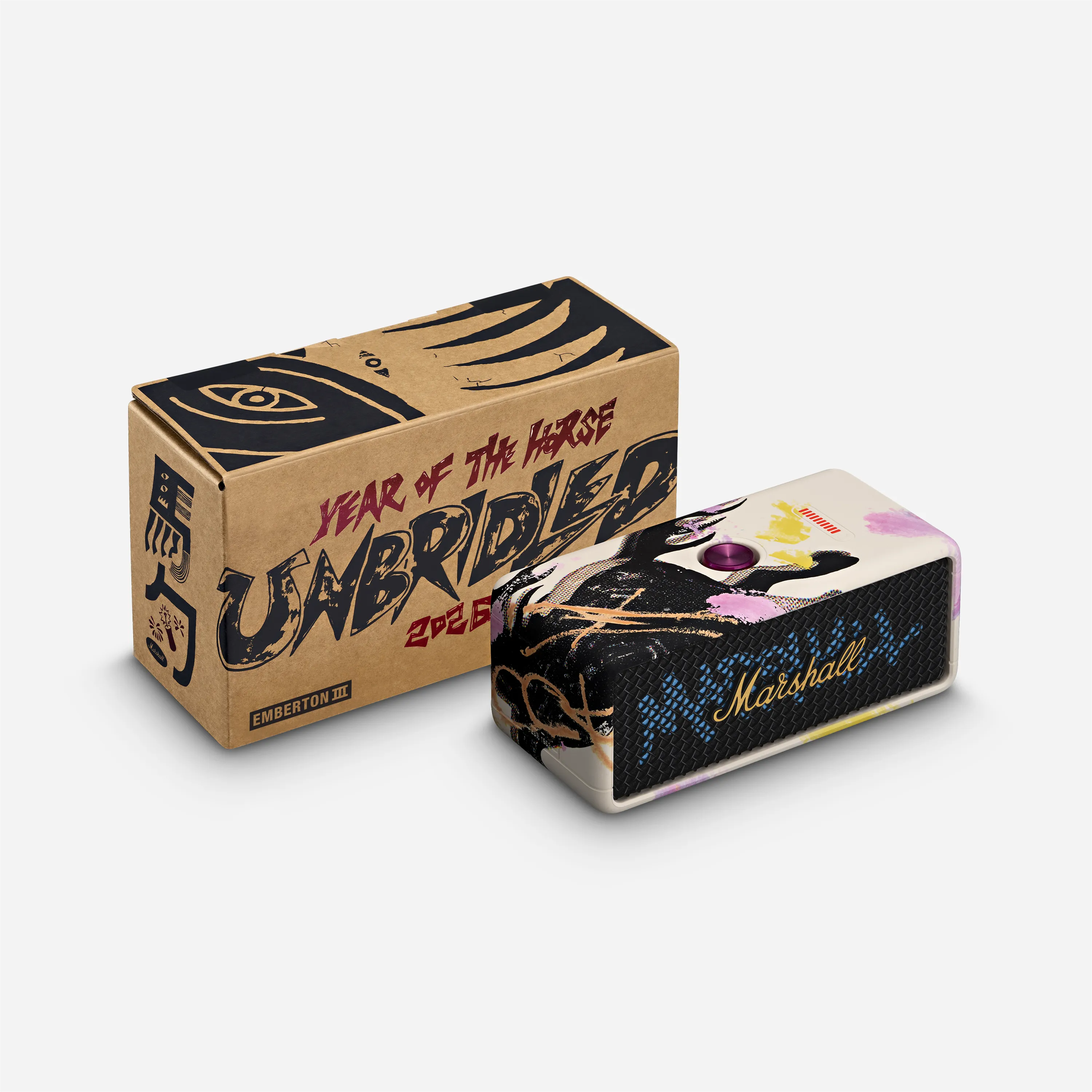 Enceinte Marshall Emberton III - Édition Limitée Lunar New Year 2026 x FCCK