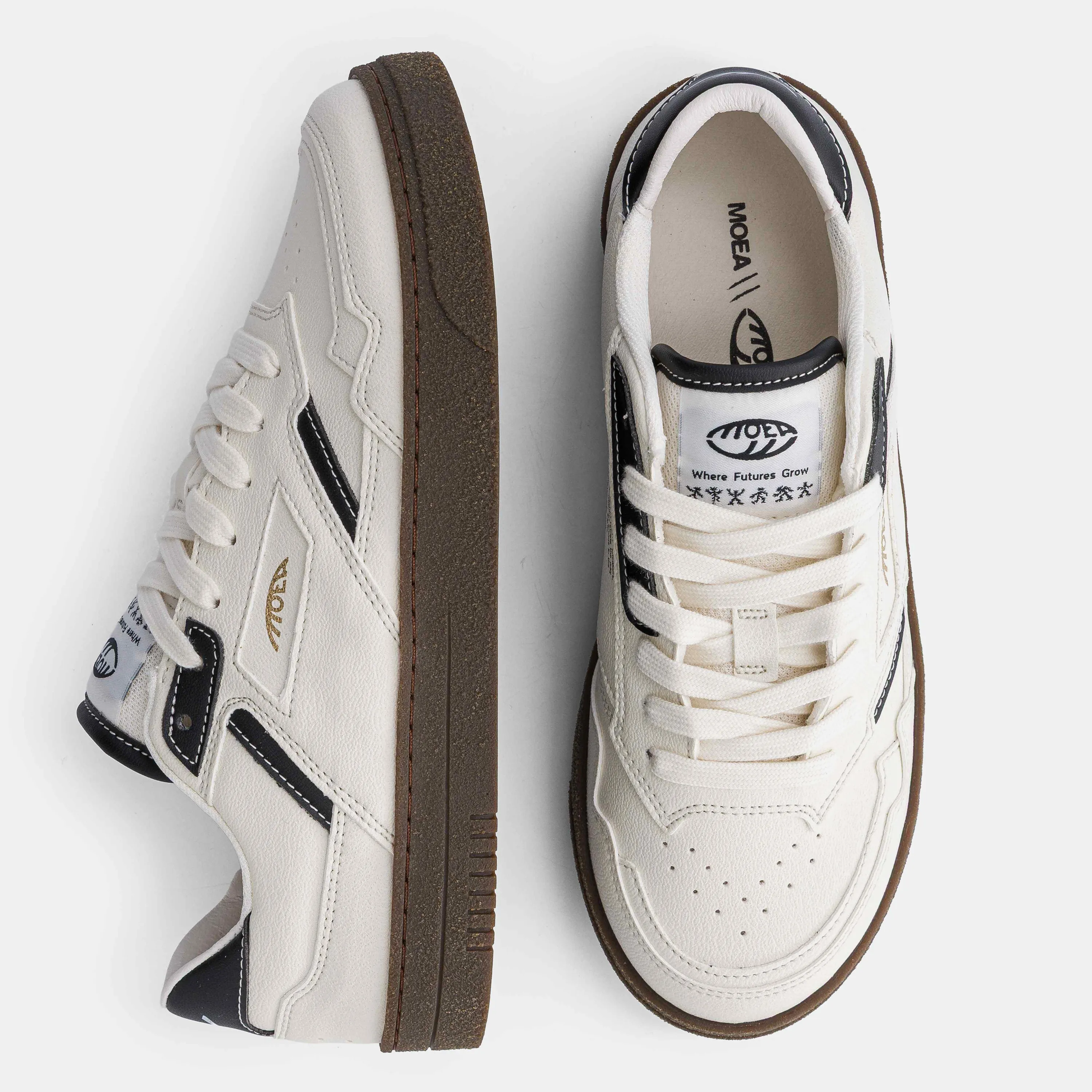 Baskets MoEa Origin Low Corn Black & White