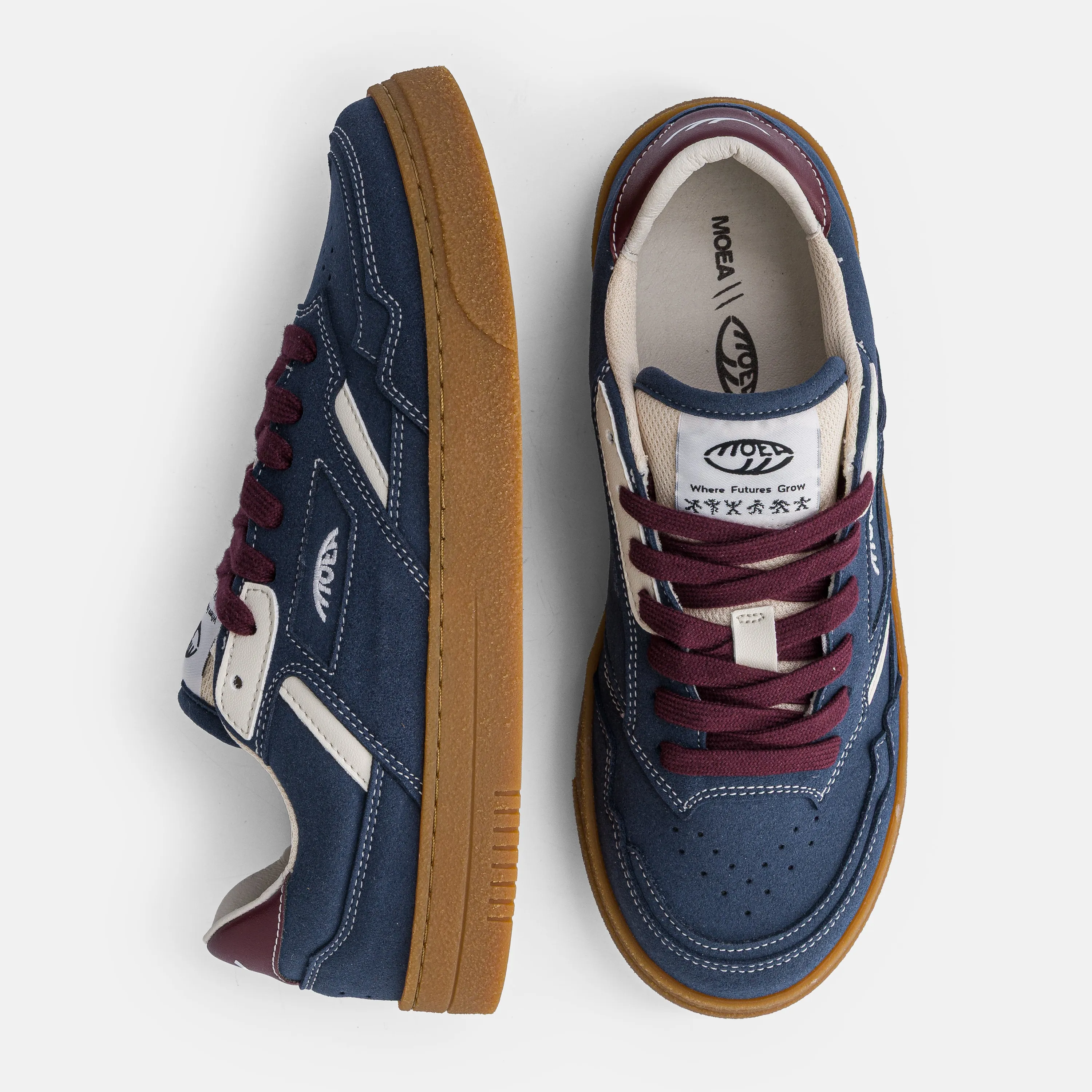 Baskets MoEa Origin Low Grapes Night Suede