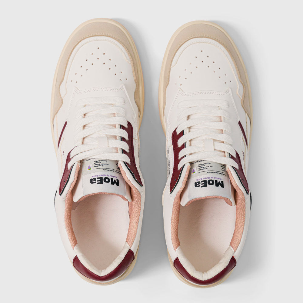 MoEA - GEN1 GRAPE - White & Wine Suede