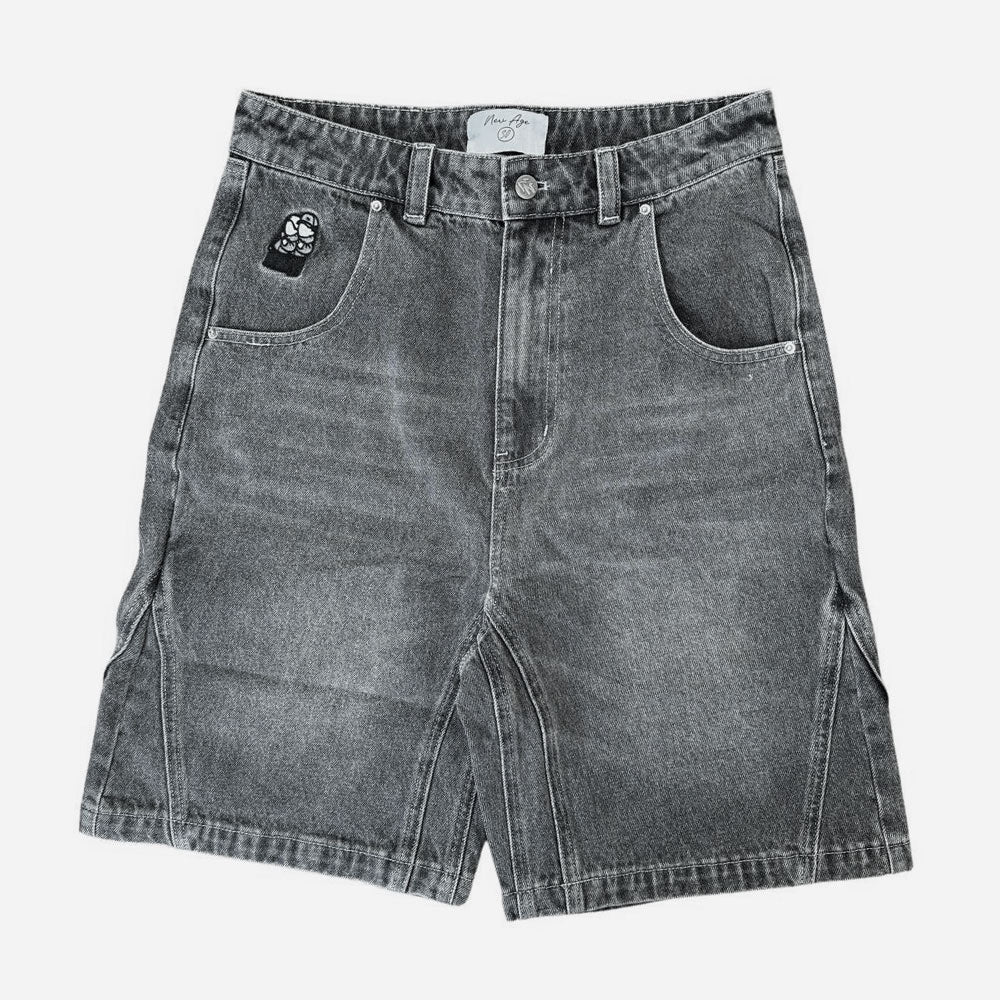 NEW AGE - Jorts Denim Short - Dark Grey