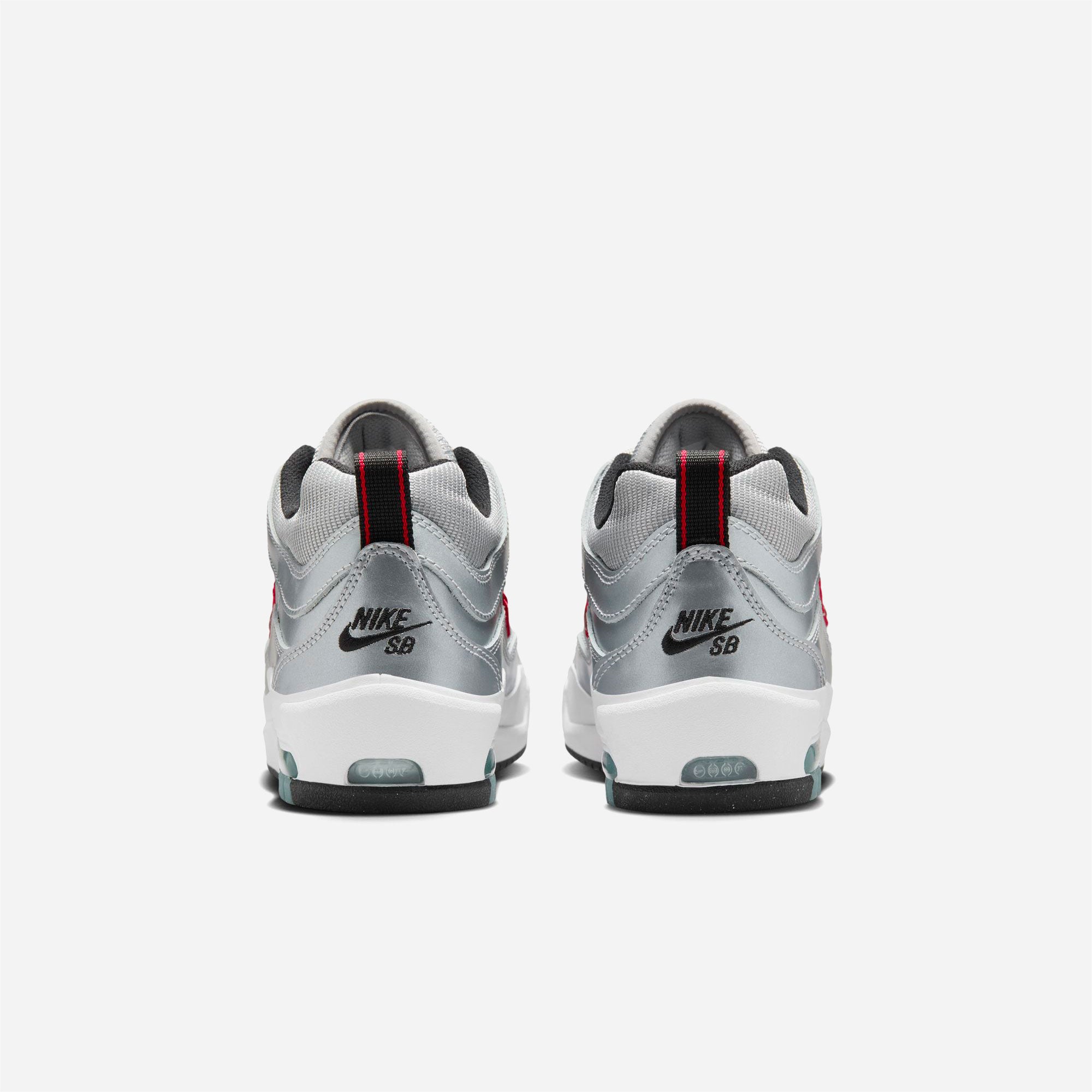 NIKE SB - AIR MAX ISHOD - METALLIC SILVER/VARSITY RED
