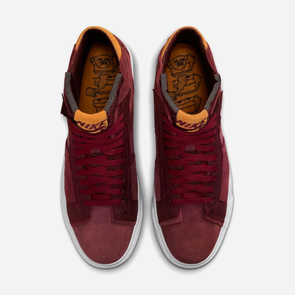 NIKE SB - ZOOM BLAZER MID PREMIUM - NIGHT MAROON-ROSEWOOD-NIGHT MAROON-WHITE