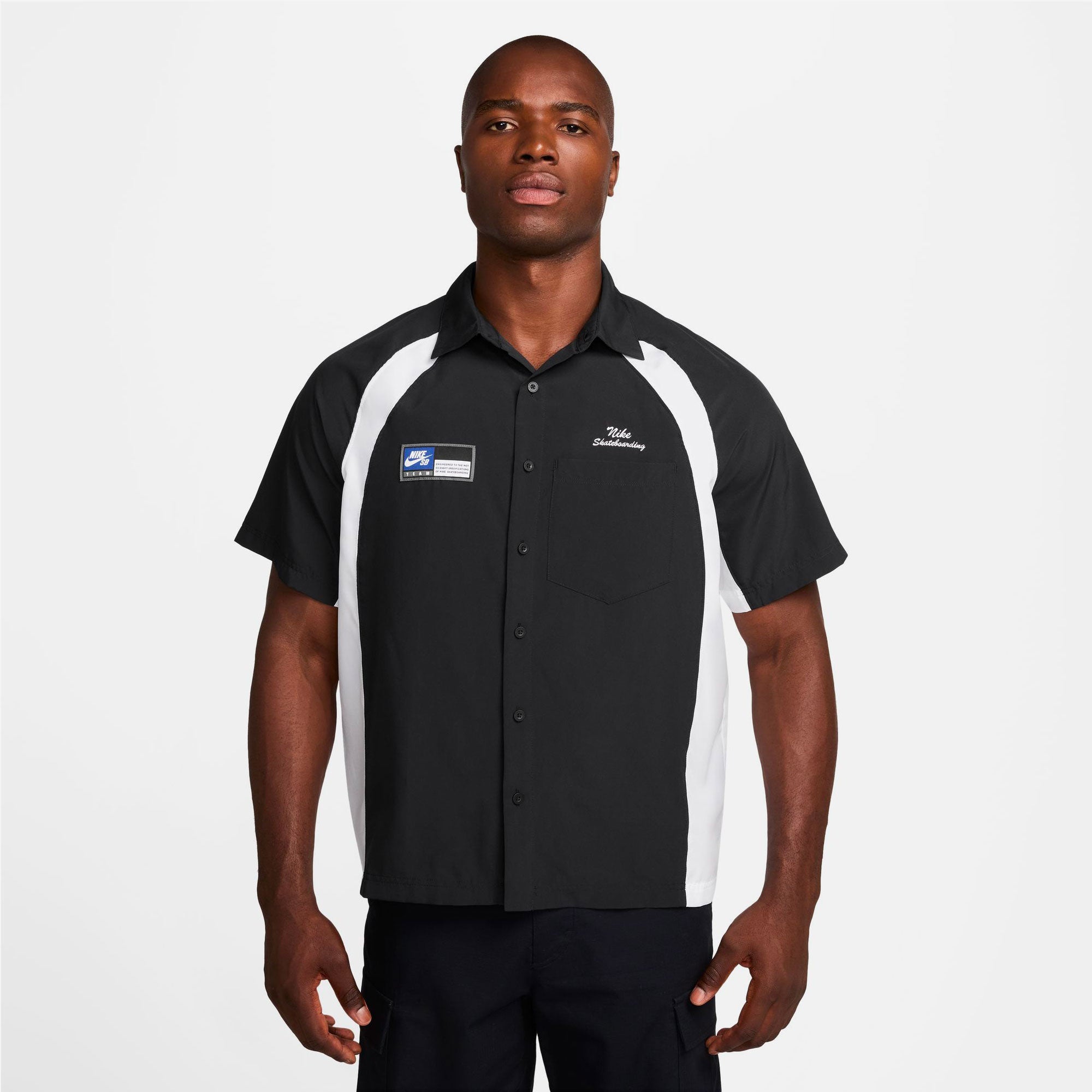 Nike SB - Dri-Fit Bowler 2 Woven SS Top - Black / White