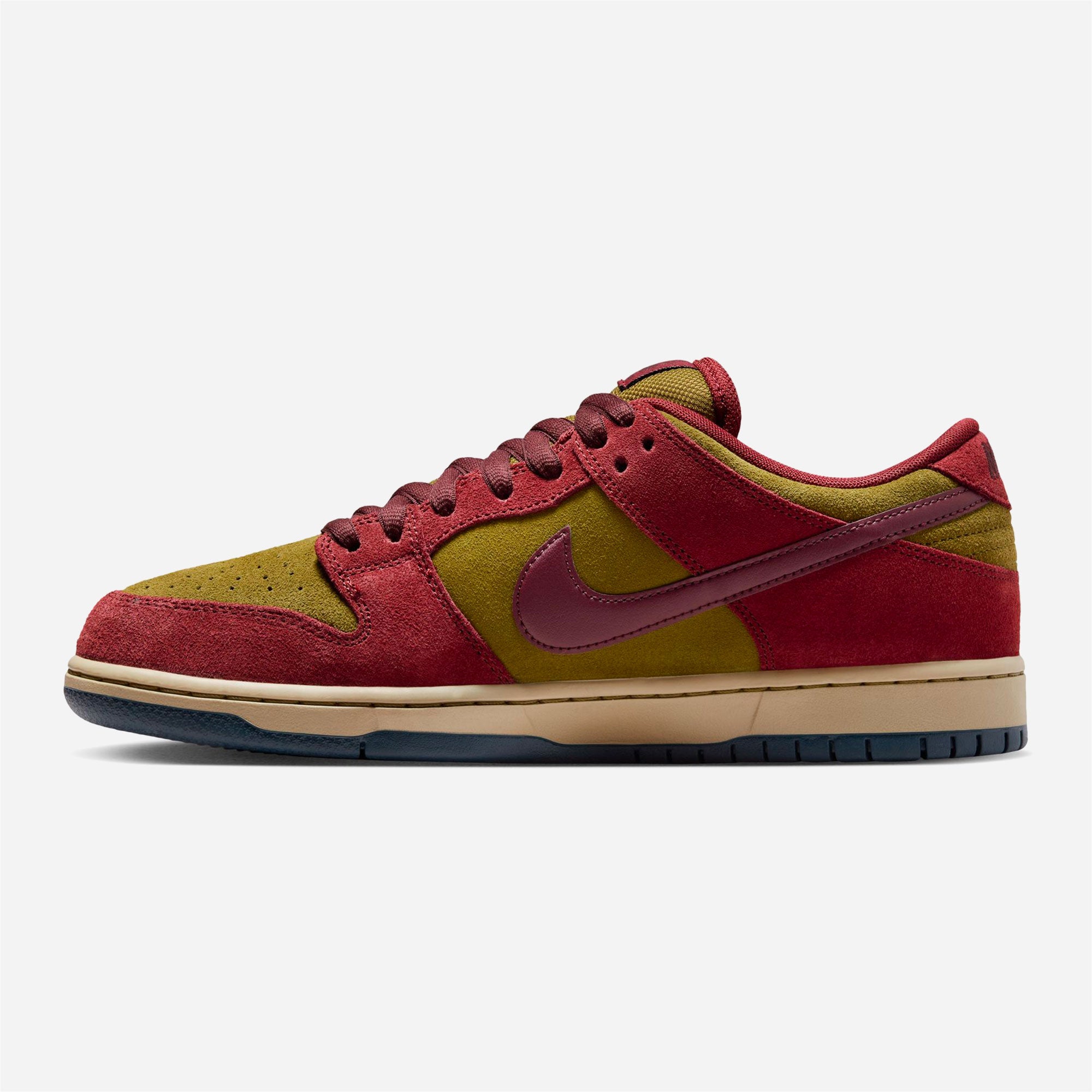 Nike SB - Dunk Low Pro - Dark Team Red / Burgundy Crush Olive Flak