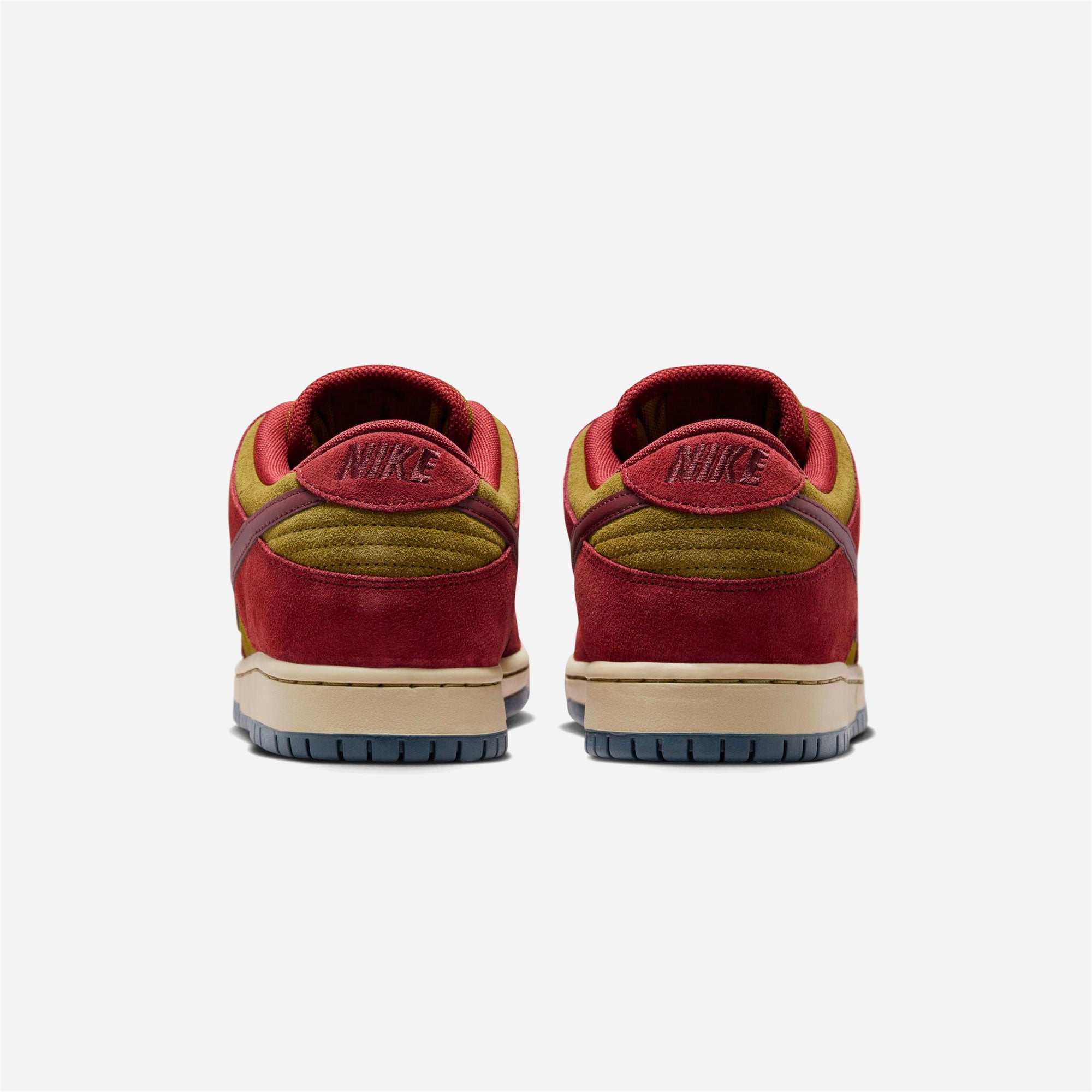 Nike SB - Dunk Low Pro - Dark Team Red / Burgundy Crush Olive Flak