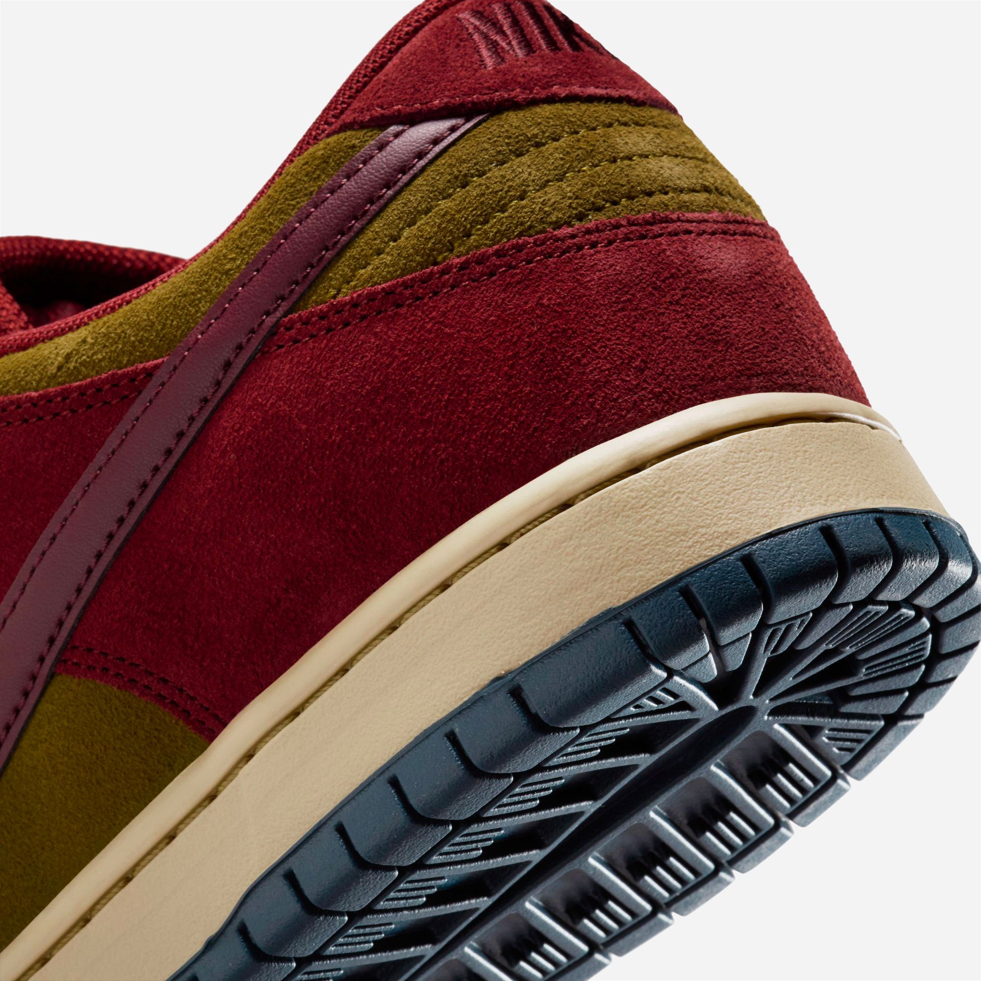 Nike SB - Dunk Low Pro - Dark Team Red / Burgundy Crush Olive Flak