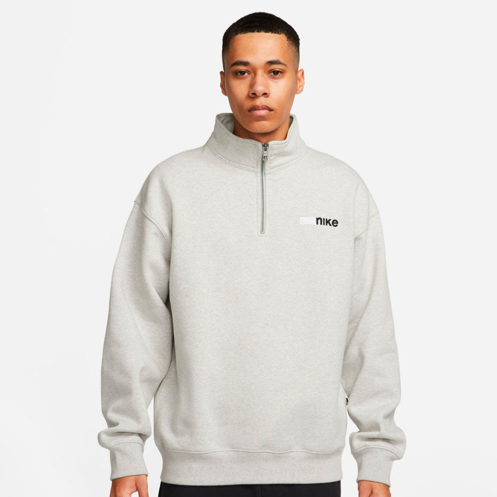 NIKE - FLEECE HOODIE HALF ZIP Y2K GFX - GREY HEATHER
