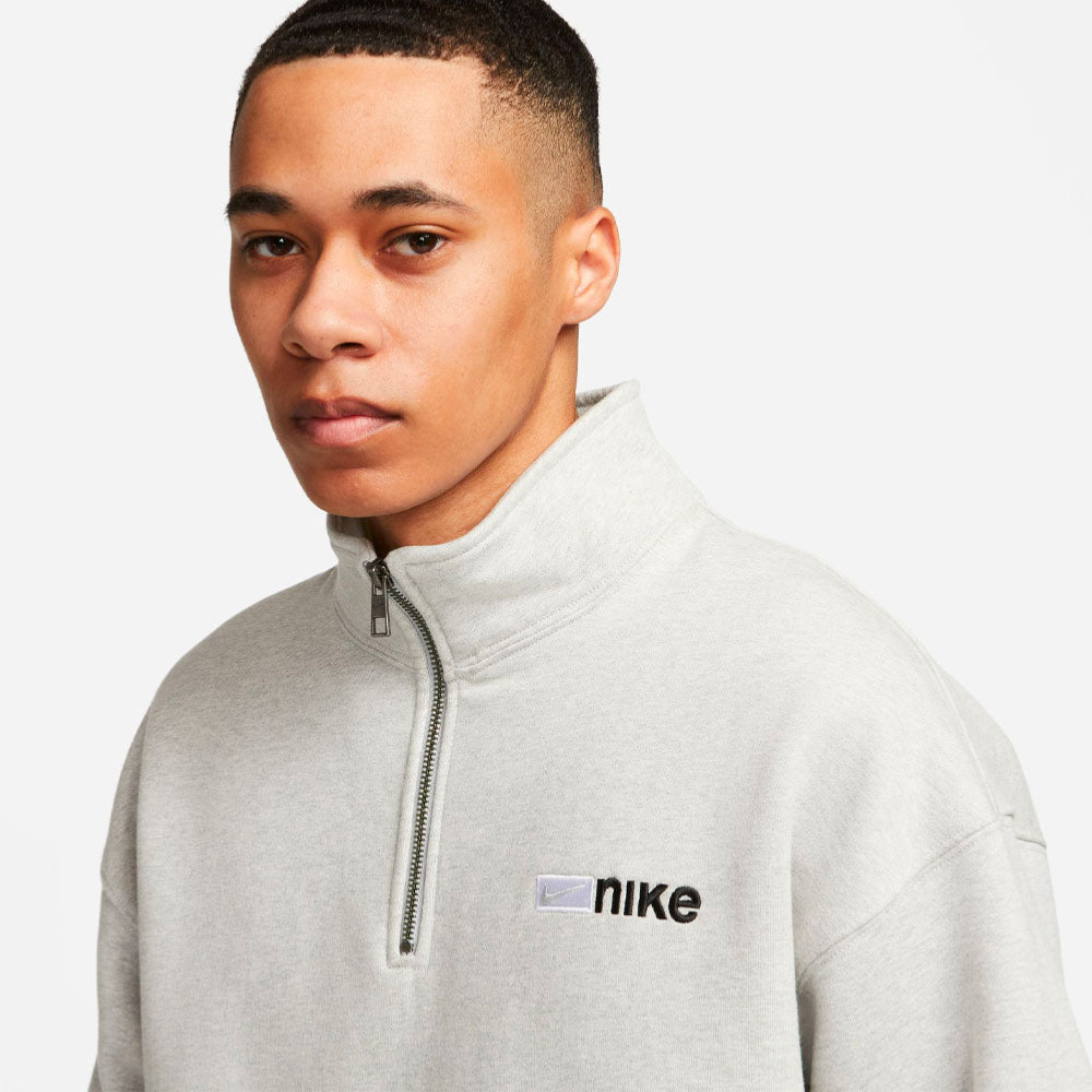 NIKE - FLEECE HOODIE HALF ZIP Y2K GFX - GREY HEATHER