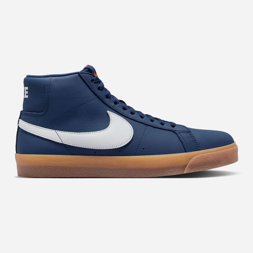 NIKE SB - ZOOM BLAZER MID - NAVY WHITE NAVY GUM LIGHT BROWN