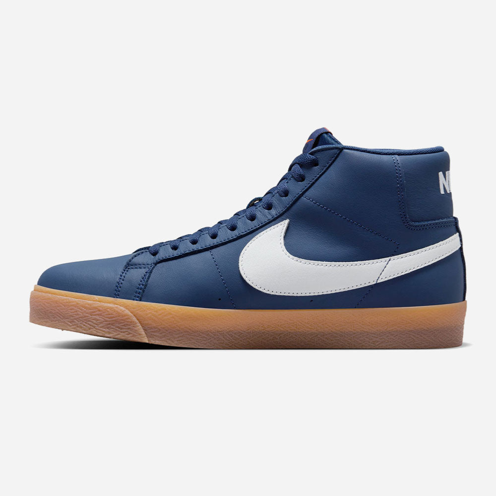 NIKE SB - ZOOM BLAZER MID - NAVY WHITE NAVY GUM LIGHT BROWN
