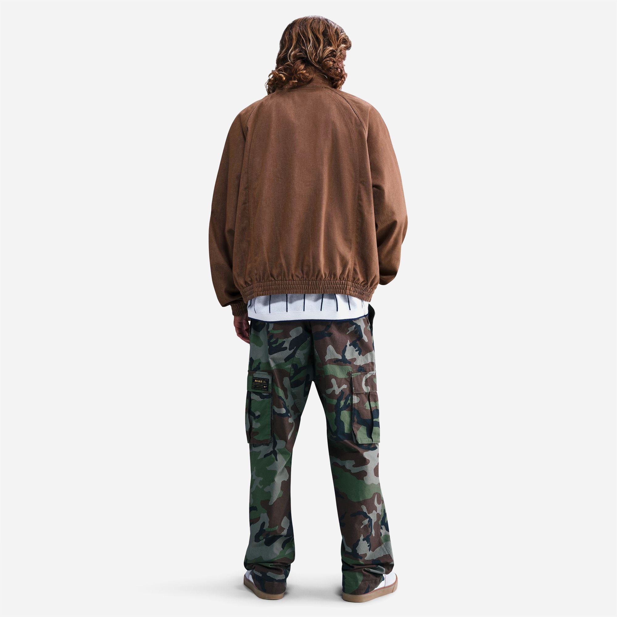 Nike SB - Denim Full-Zip Track Jacket - Mosswood Brown White