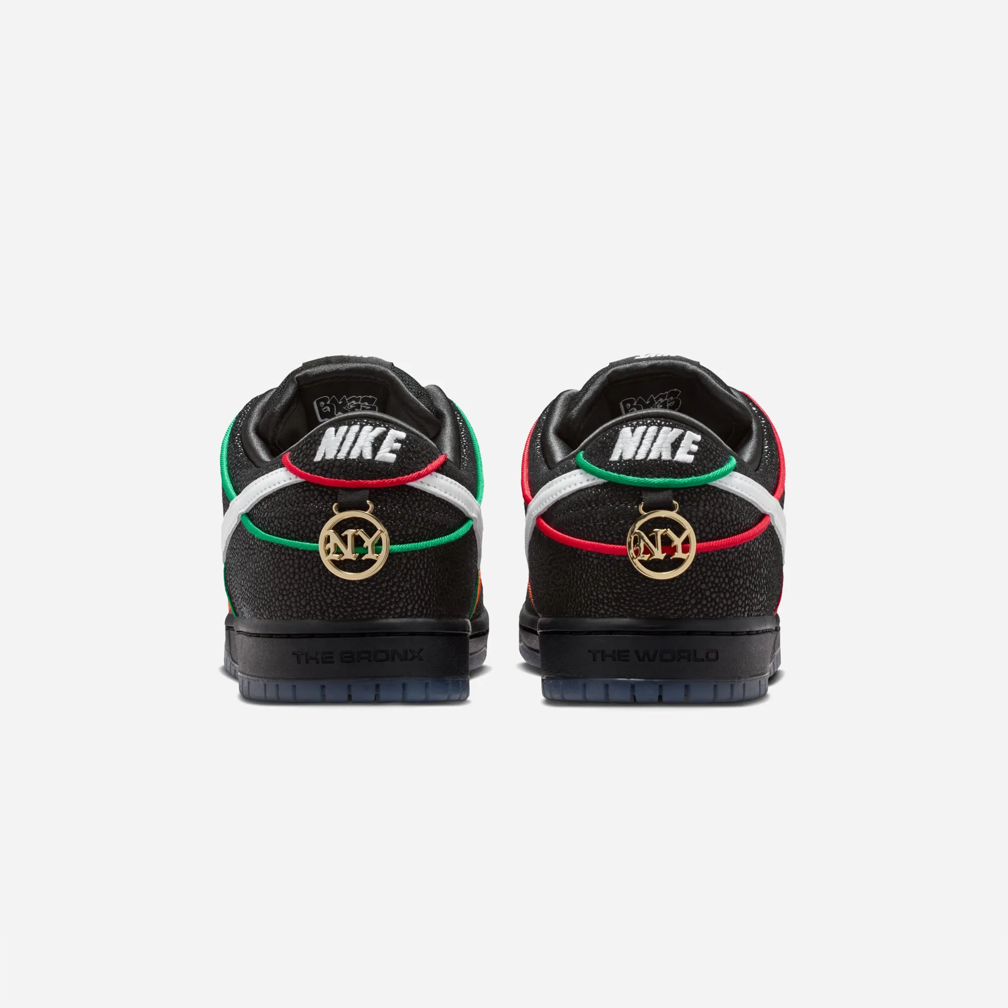 Nike SB Dunk Low Pro "Bronx Girls Skate" QS - Black / White - Challenge Red - Total Orange