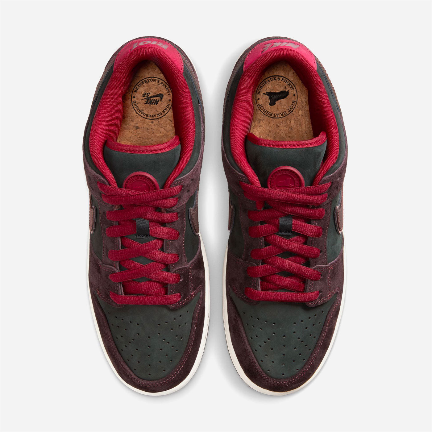 Nike SB - Dunk Low Premium Pro Quickstrike x Riot - Mahogany / Dark Beetroot Team Red Sail