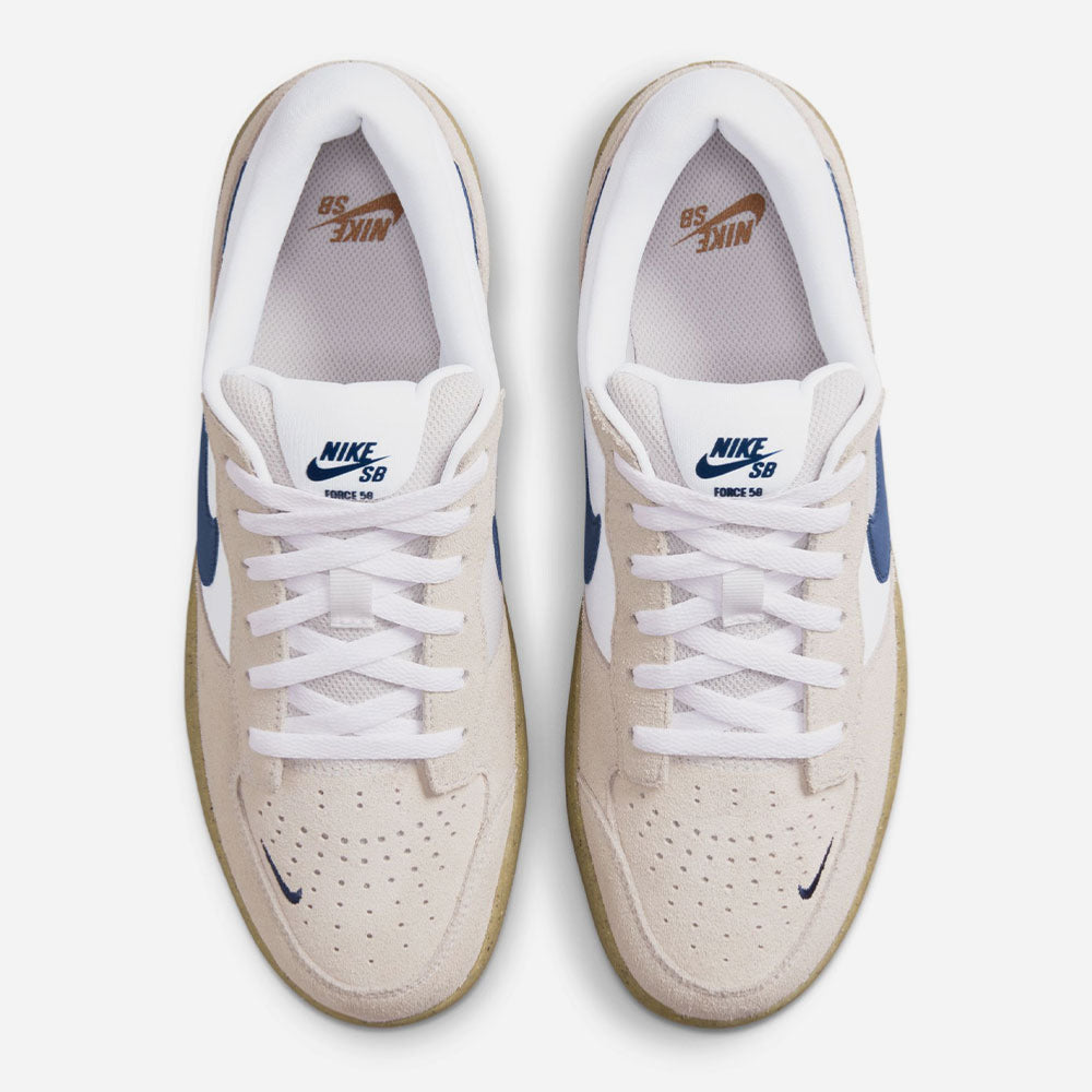NIKE SB - FORCE 58 - White - Navy - White - Gum Light Brown