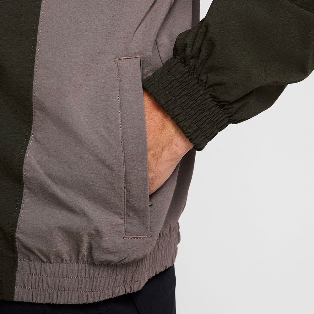 Nike SB - Full Zip Woven Skate Jacket - Sequoia / Cave Stone / White