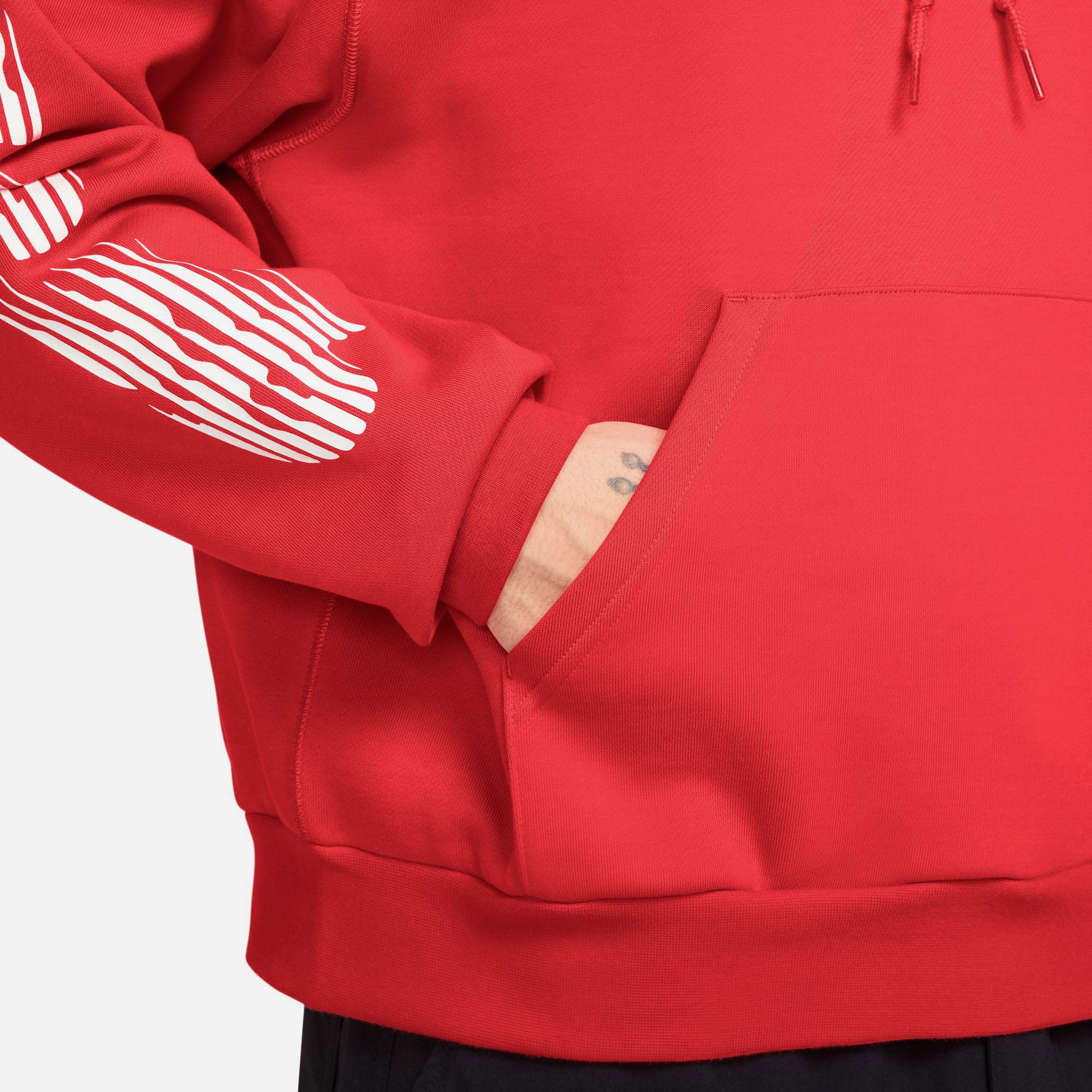 Nike SB - GFX Fleece Pullover Hoodie - Light Crimson / White