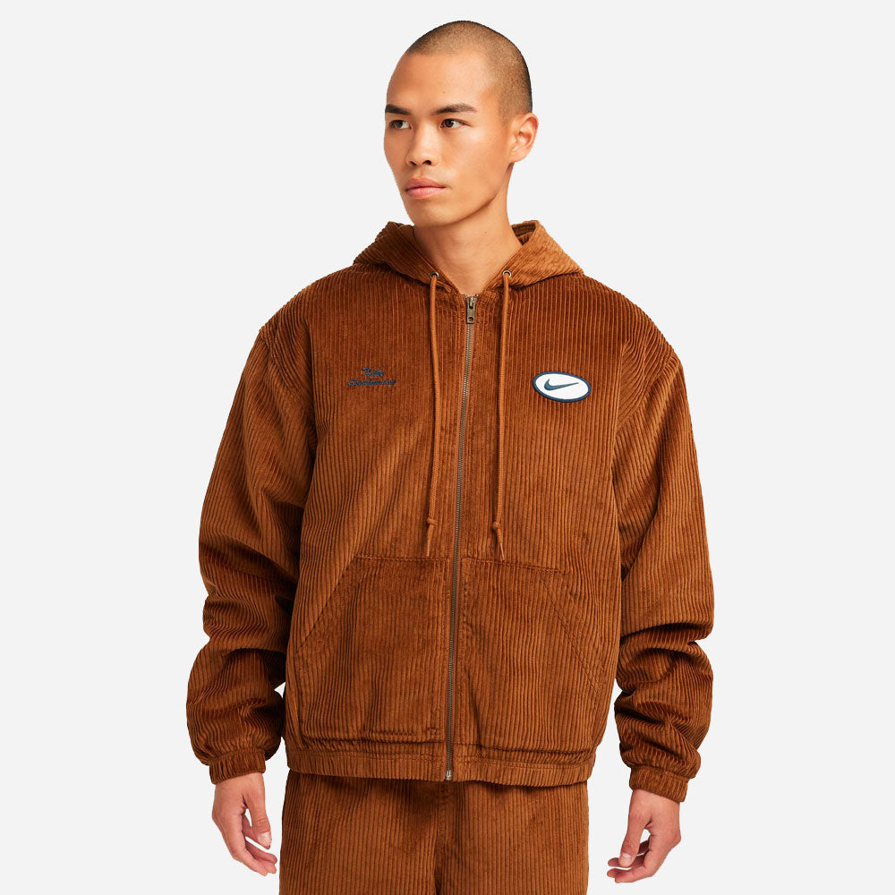 Nike SB - Full Zip Hood Cord Jacket - Lt british tan armory navy