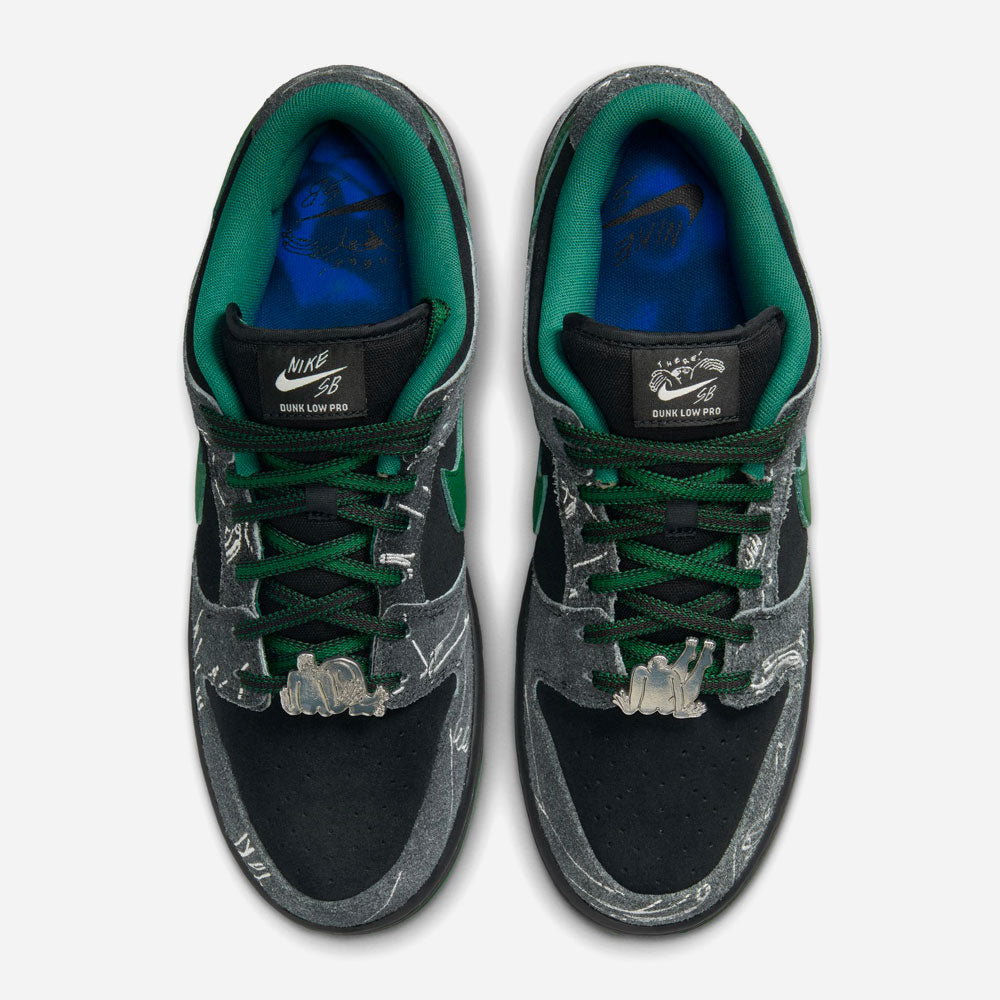 NIKE SB - DUNK LOW PRO x THERE SKATEBOARDS - Black Gorge Green White