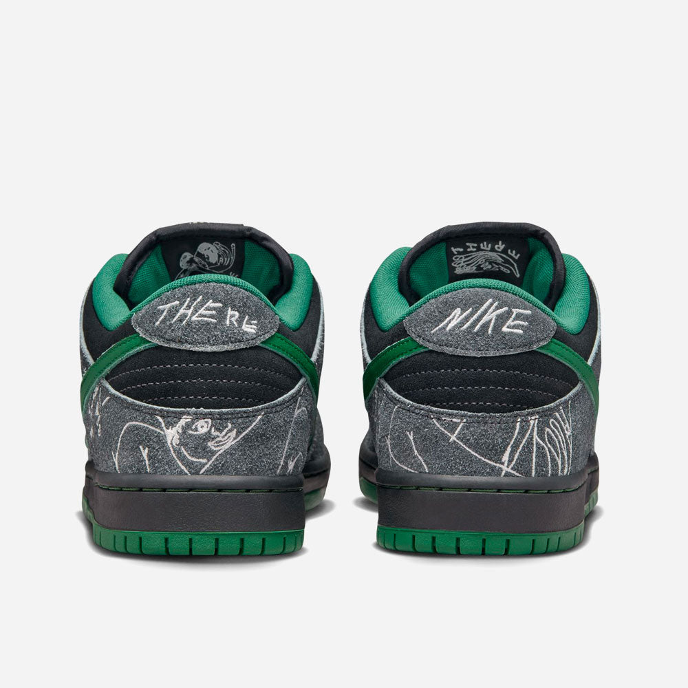 NIKE SB - DUNK LOW PRO x THERE SKATEBOARDS - Black Gorge Green White