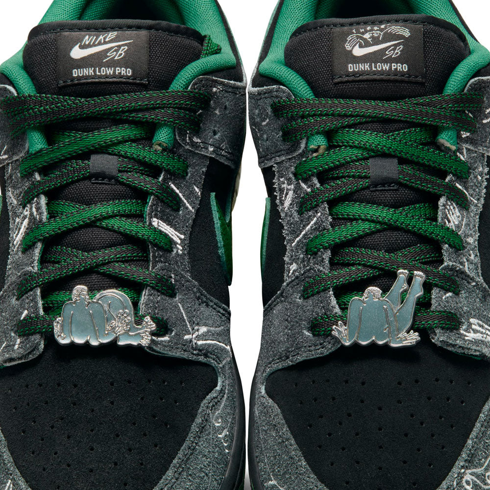 NIKE SB - DUNK LOW PRO x THERE SKATEBOARDS - Black Gorge Green White