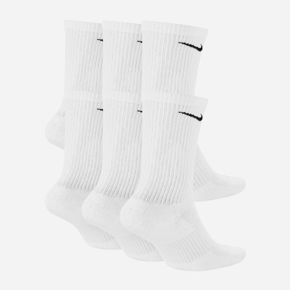 Nike - Everyday Plus Cushioned 6 Pack Socks - White Black